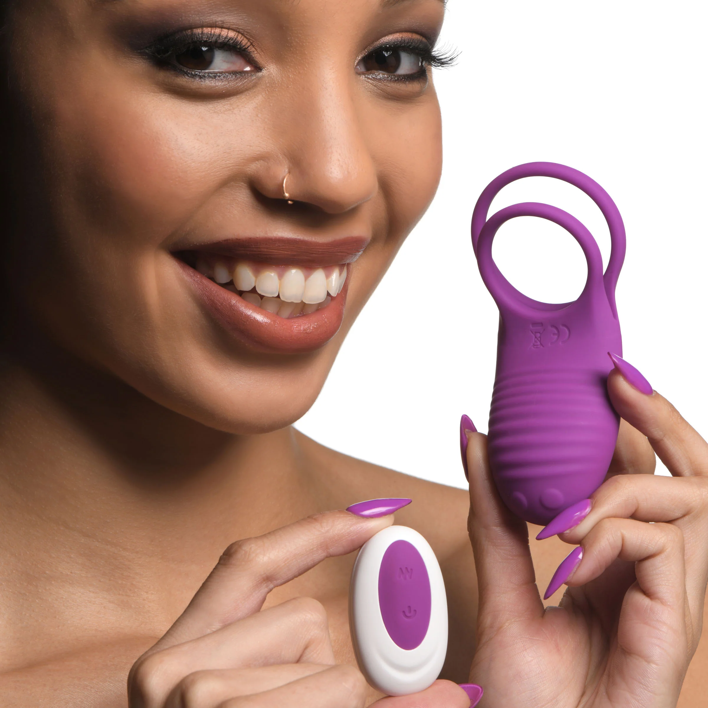 Love Loops 10X Silicone Cock Ring with Remote Control - Image 2
