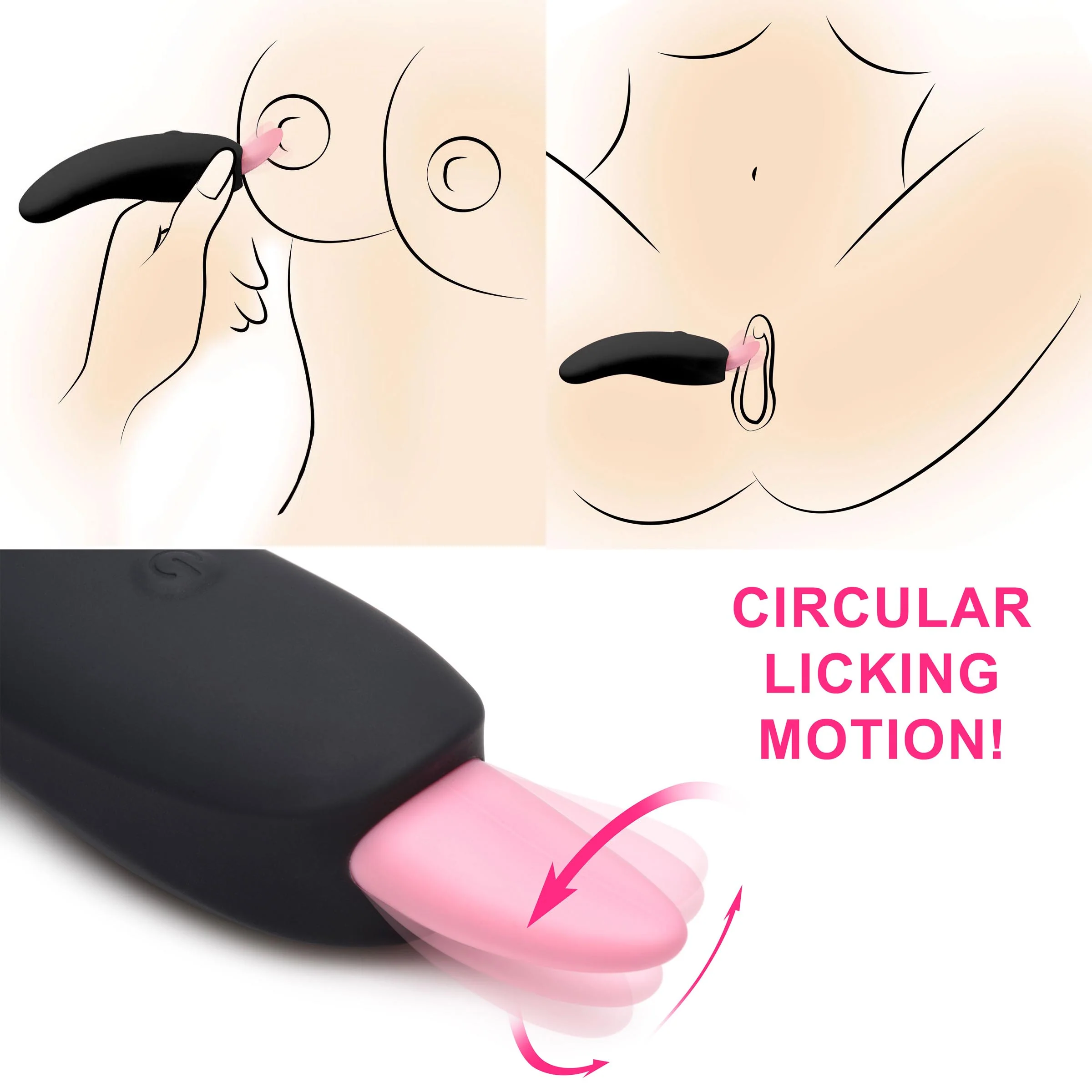 Luscious Licker 7X Silicone Licking Tongue - Image 5