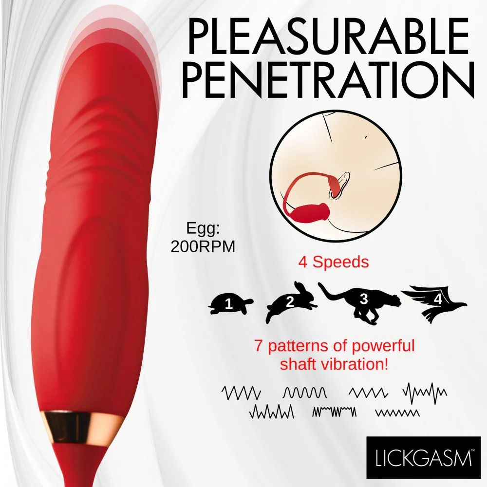 Magic Kiss Clitoral Stimulator with Thrusting Vibrator - Image 7