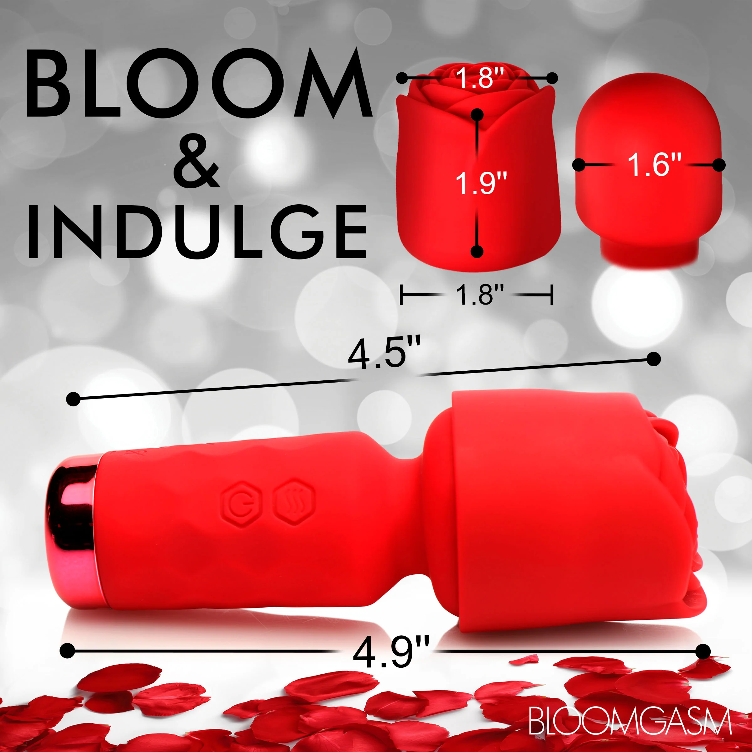 Mini Pleasure Rose-Petite Silicone Rose Wand - Image 4