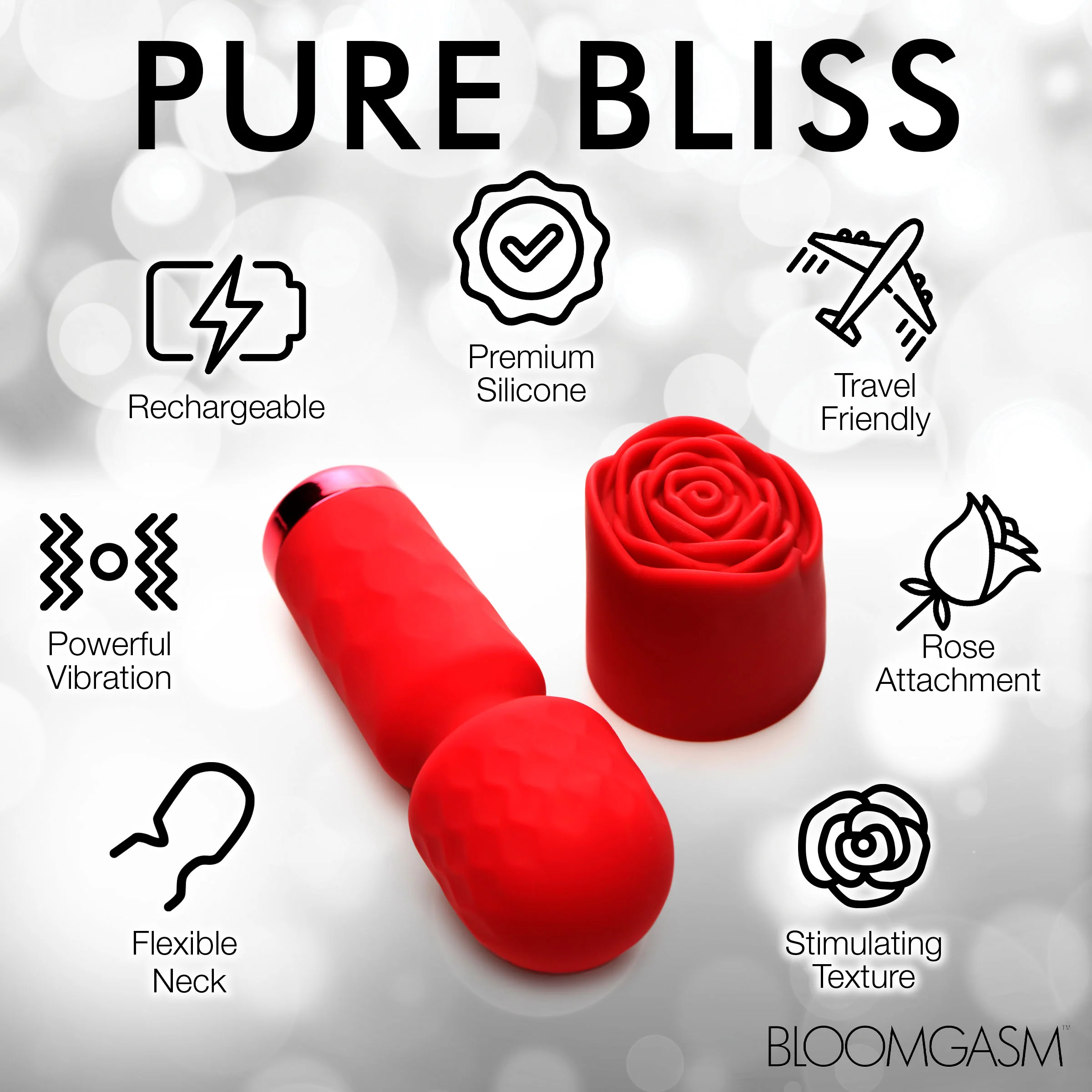 Mini Pleasure Rose-Petite Silicone Rose Wand - Image 5