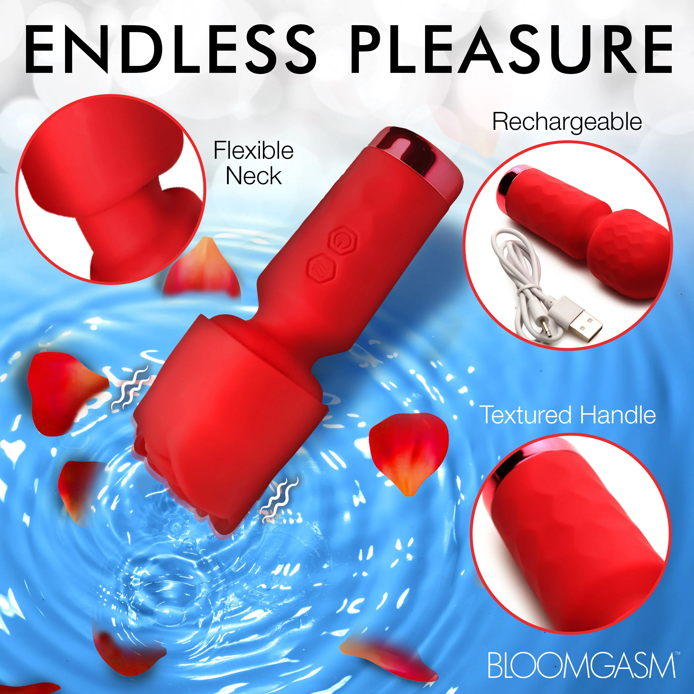 Mini Pleasure Rose-Petite Silicone Rose Wand - Image 7