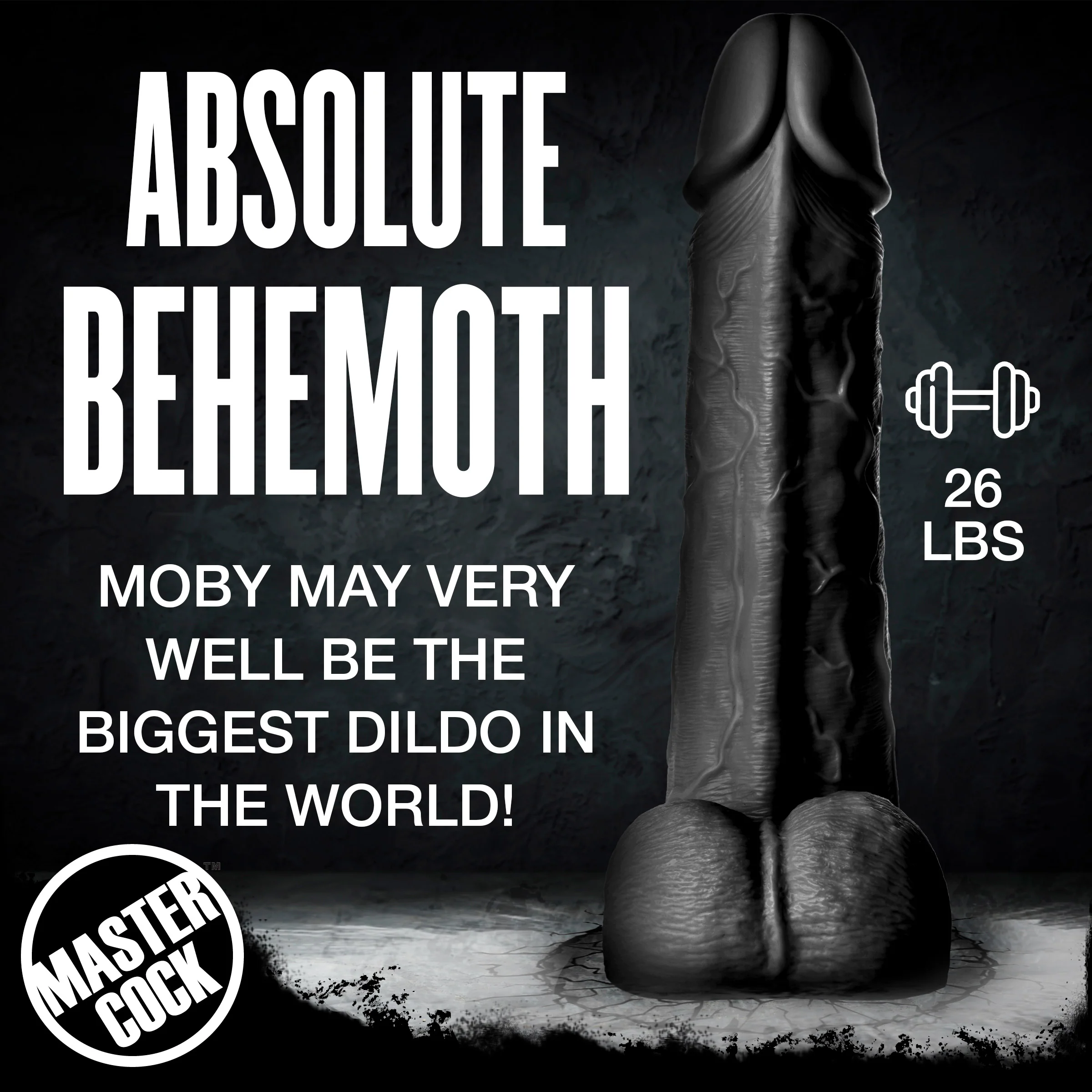 Black Moby 2 Foot Tall Super Dildo - Image 6