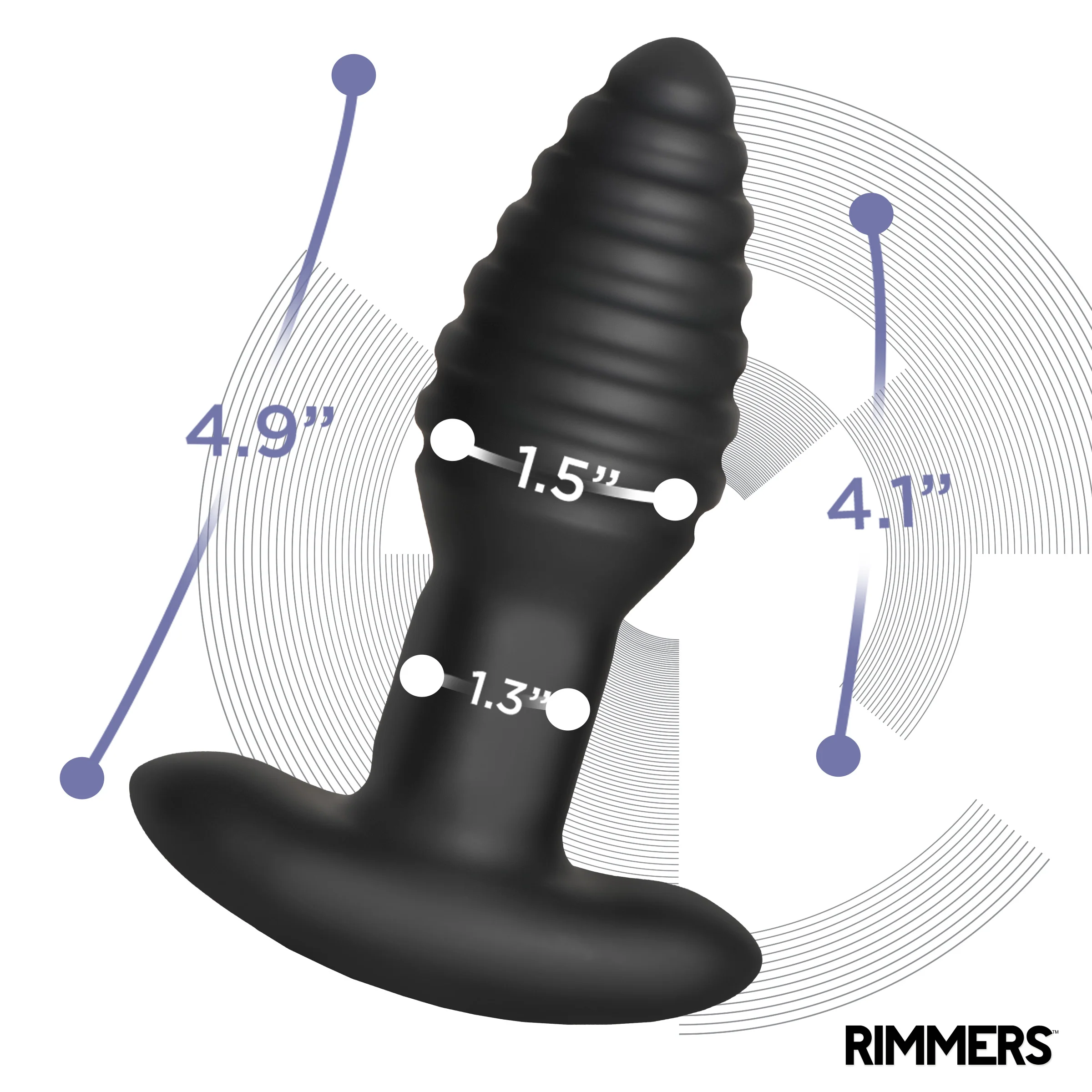 Model-E Vibrating Rimming Plug w/ Remote Control - Image 6