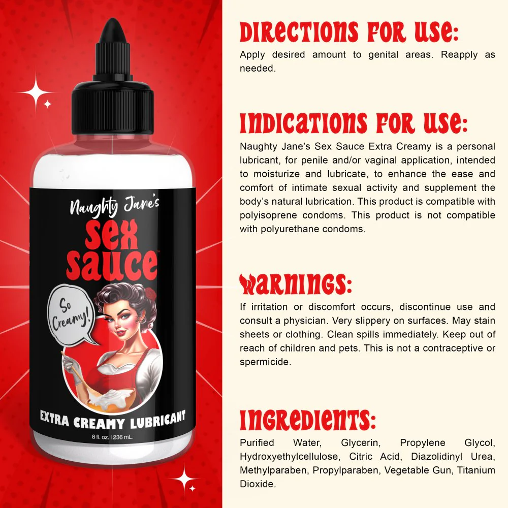 Naughty Jane's Sex Sauce Extra Creamy Lubricant - Image 9