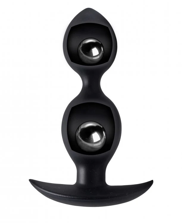 Orbs Steel Weighted Duotone Silicone Anal Plug - Image 3
