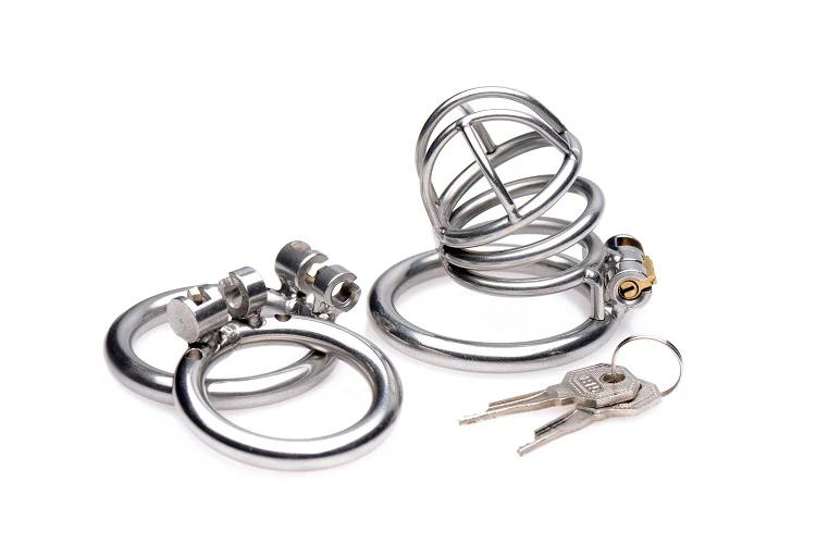 Pen Deluxe Stainless Steel Locking Chastity Cage - Image 3
