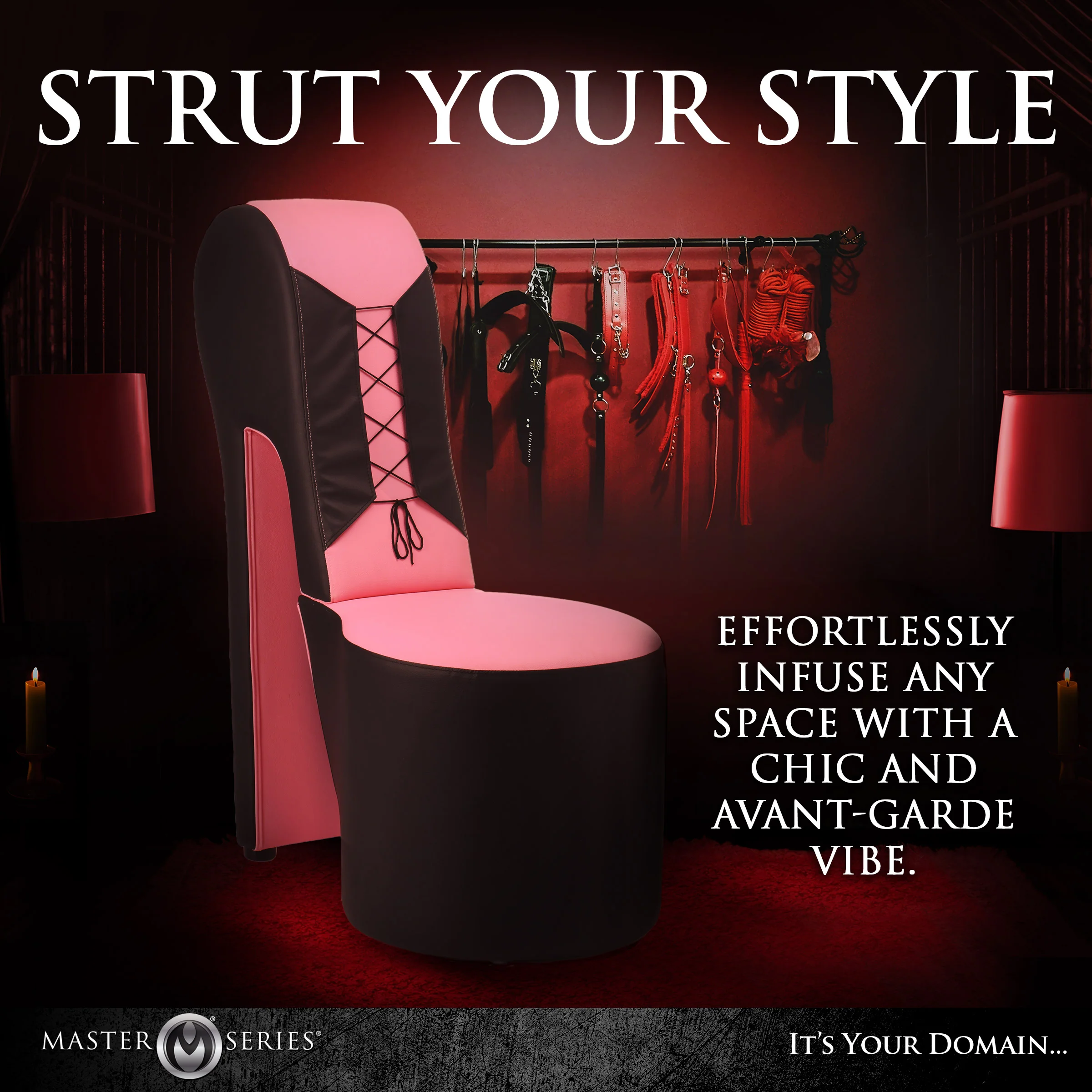 Pink Stiletto Corset Throne Chair - Image 6