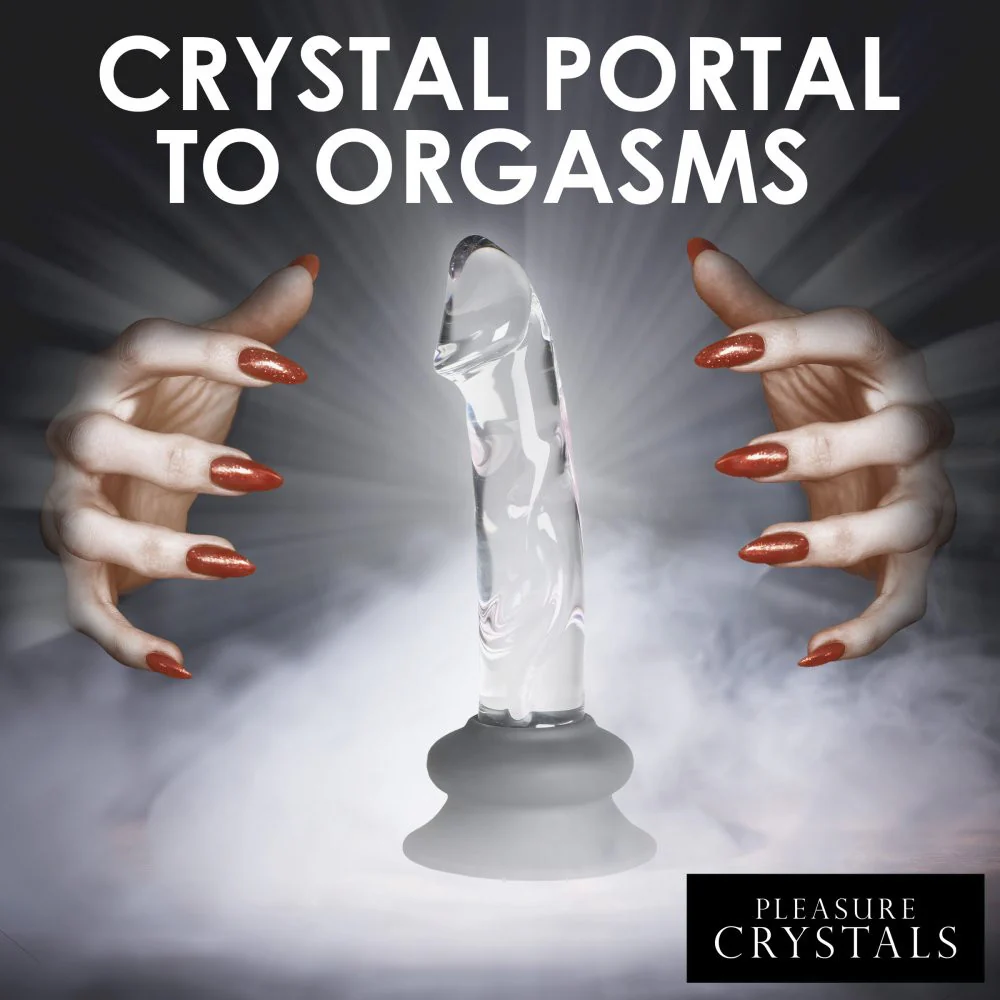 Pleasure Crystals Glass Dildo w/ Silicone Base - Image 6