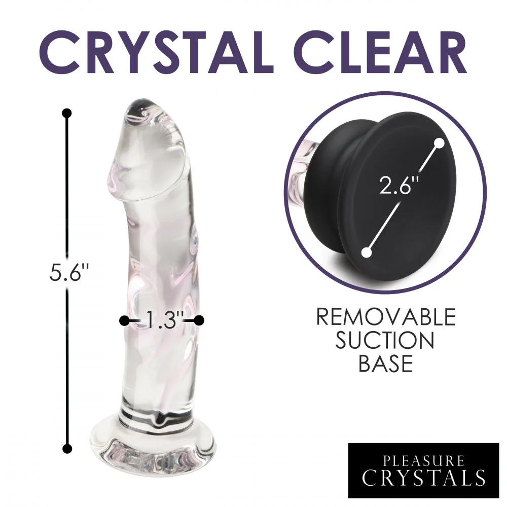 Pleasure Crystals Glass Dildo w/ Silicone Base - Image 7