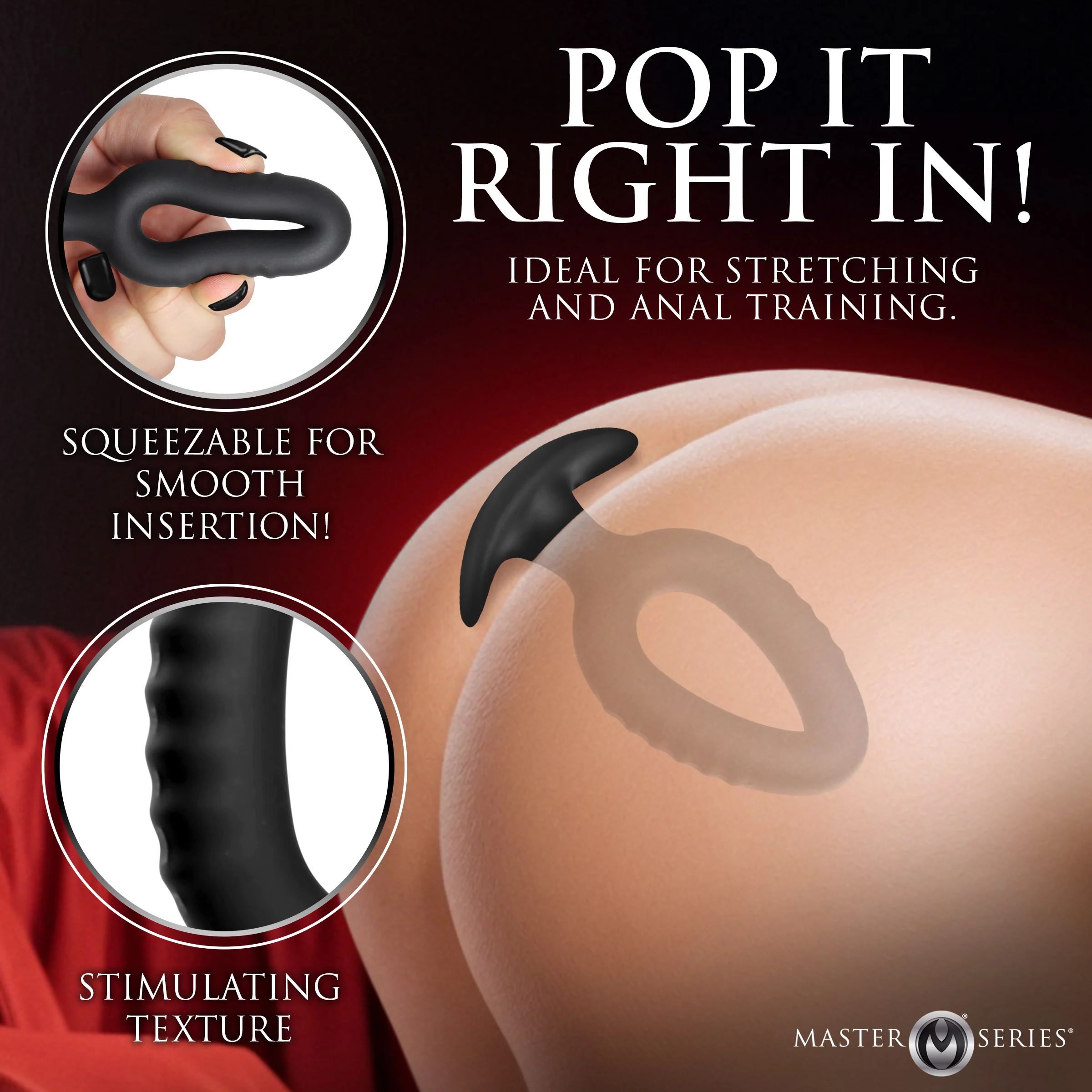 Pop Plugs 3 Piece Hollow Silicone Anal Trainer Set - Image 4