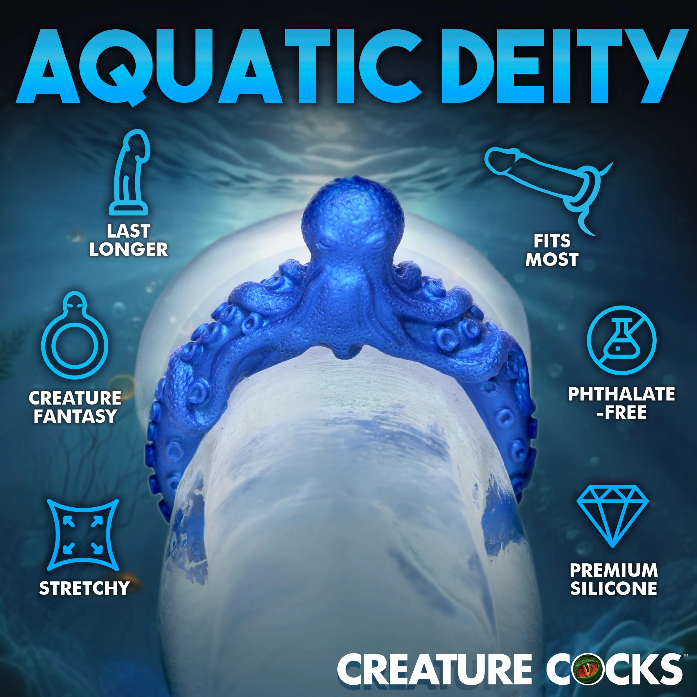 Poseidon's Octo-Ring Silicone Cock Ring - Image 5
