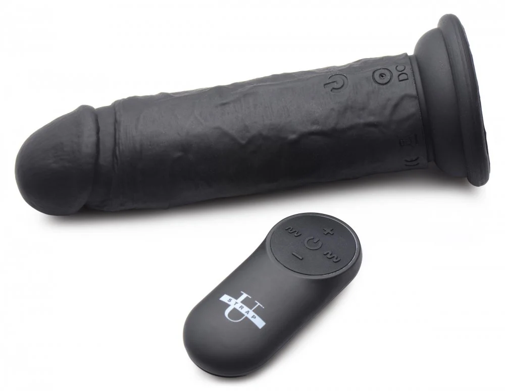 Power Player 28X Vibrating Silicone Dildo with Remote - Image 4