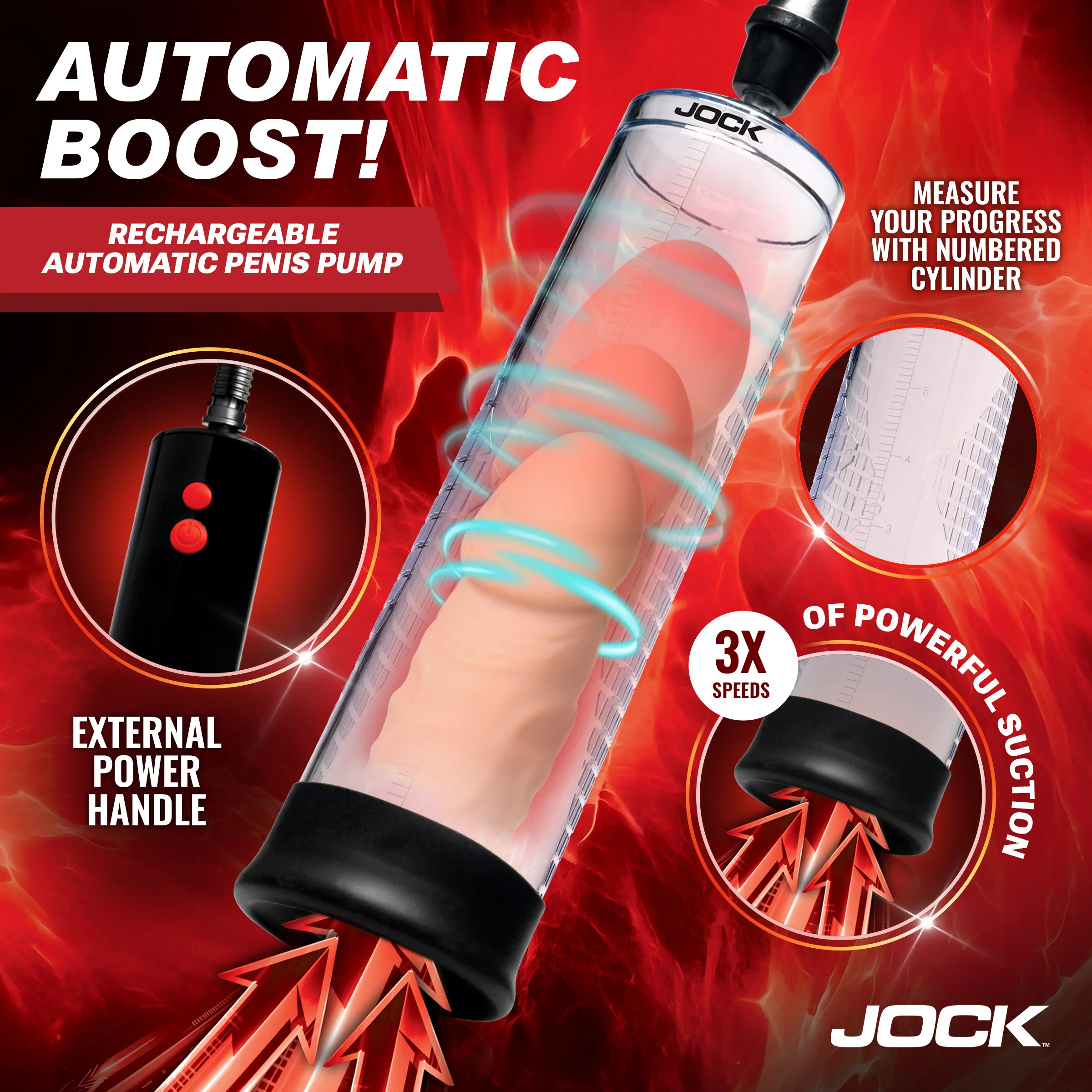 Power Up Rechargeable Automatic Penis Pump - Image 3