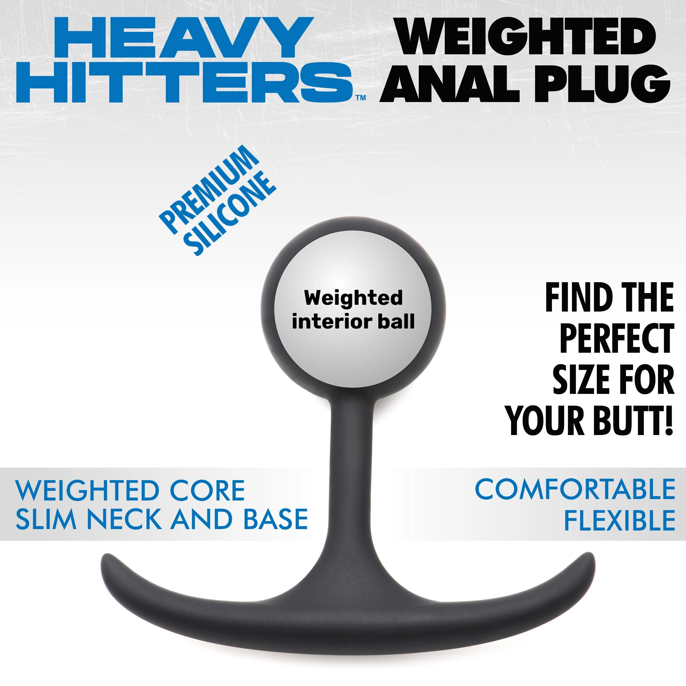 Premium Silicone Weighted Anal Plug (Round) - Image 2