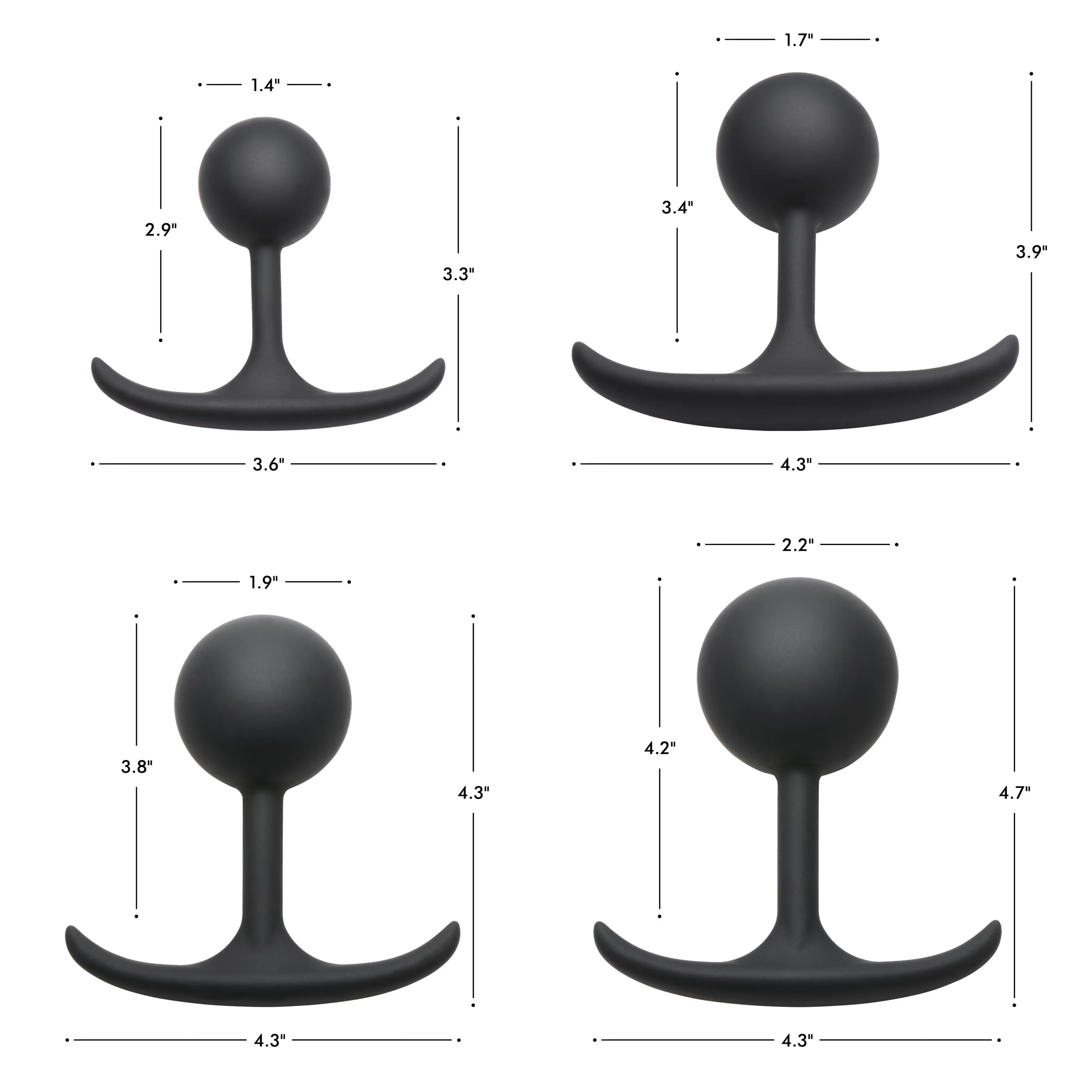 Premium Silicone Weighted Anal Plug (Round) - Image 4