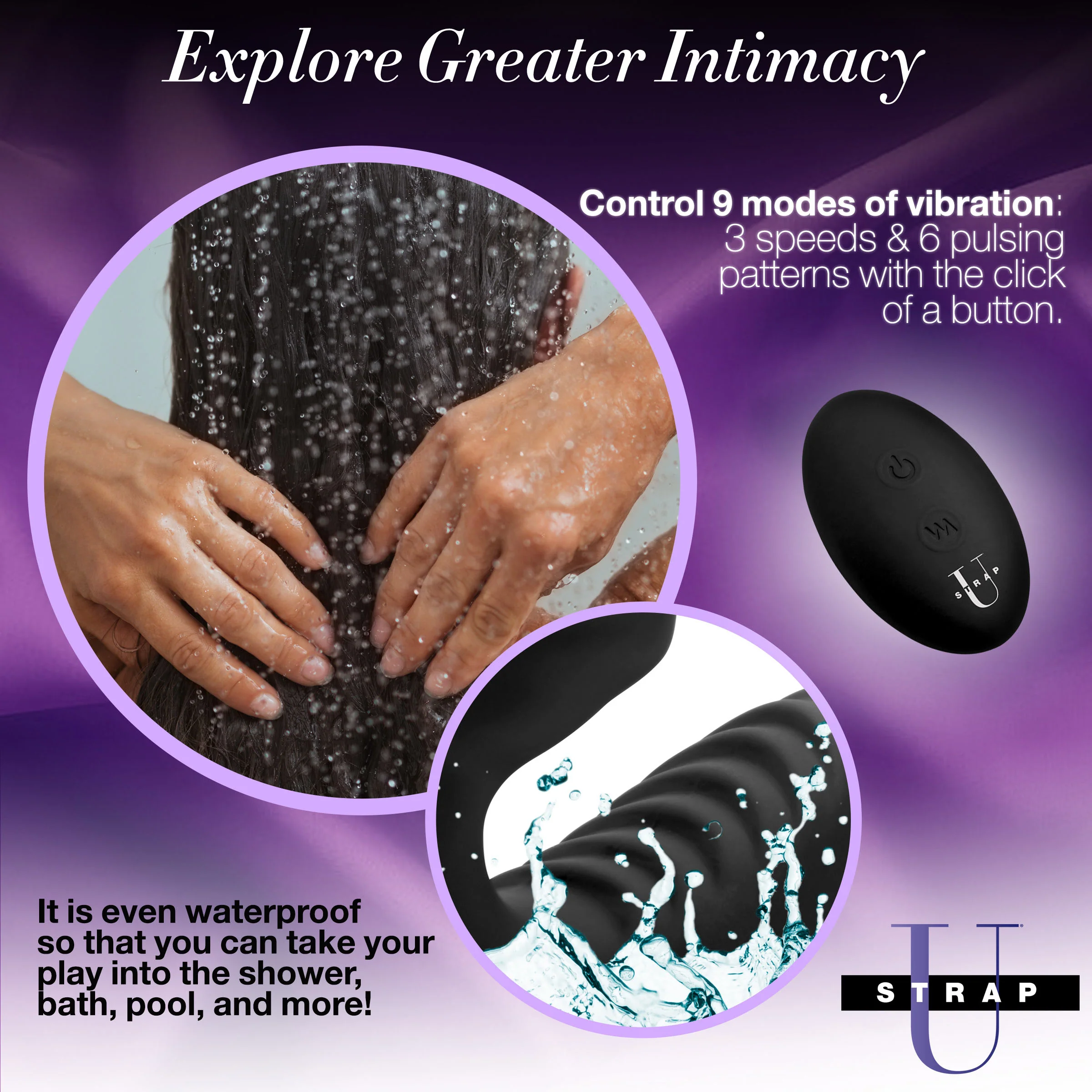 Pro Rider 9X Vibrating Silicone Strapless Strap On with Remote Control - Image 4