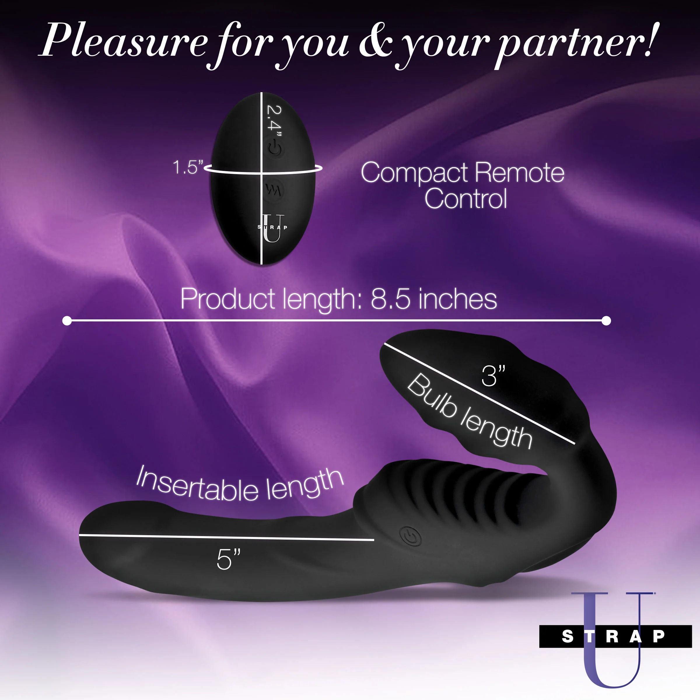 Pro Rider 9X Vibrating Silicone Strapless Strap On with Remote Control - Image 5
