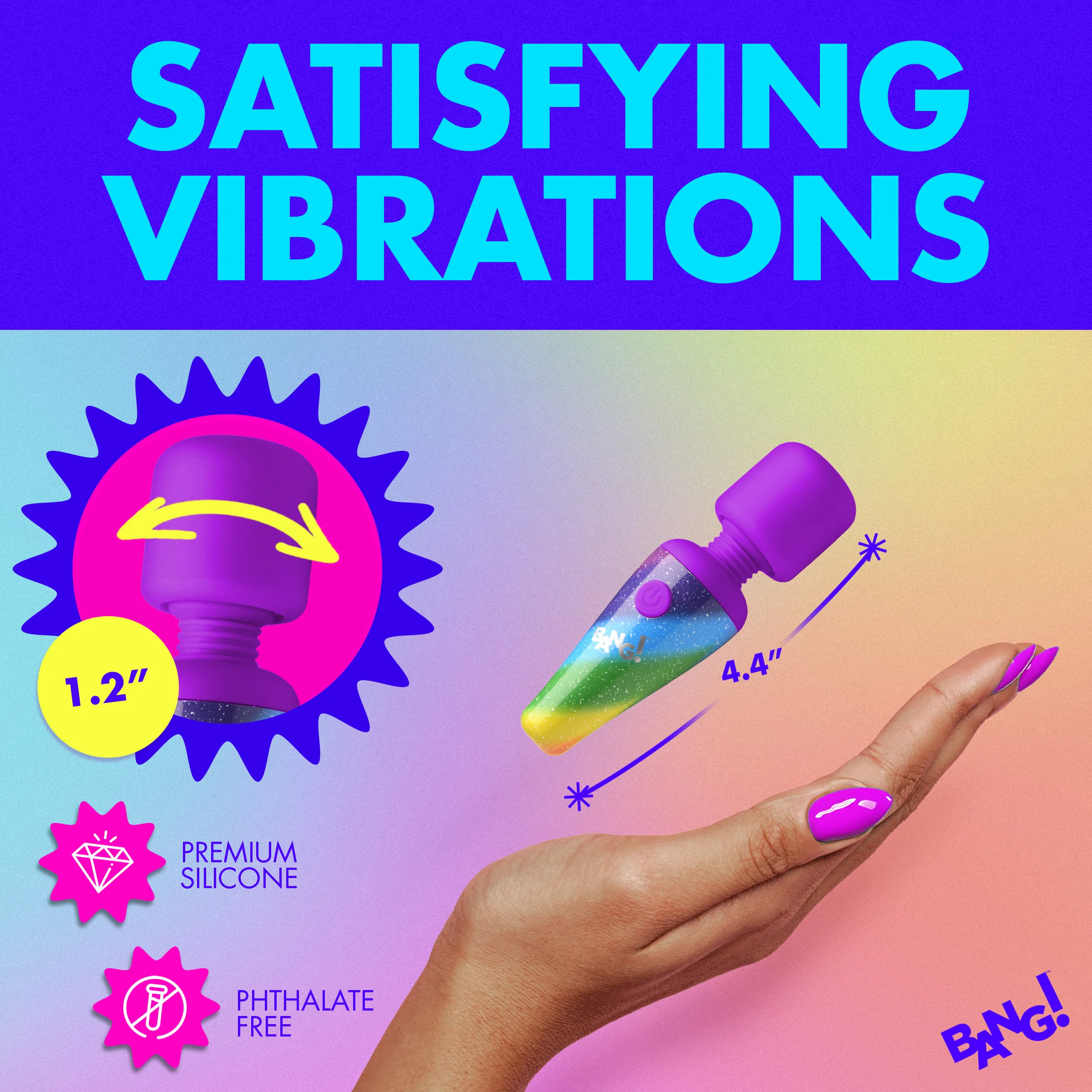 Rainbow Mini Silicone Wand - Image 4