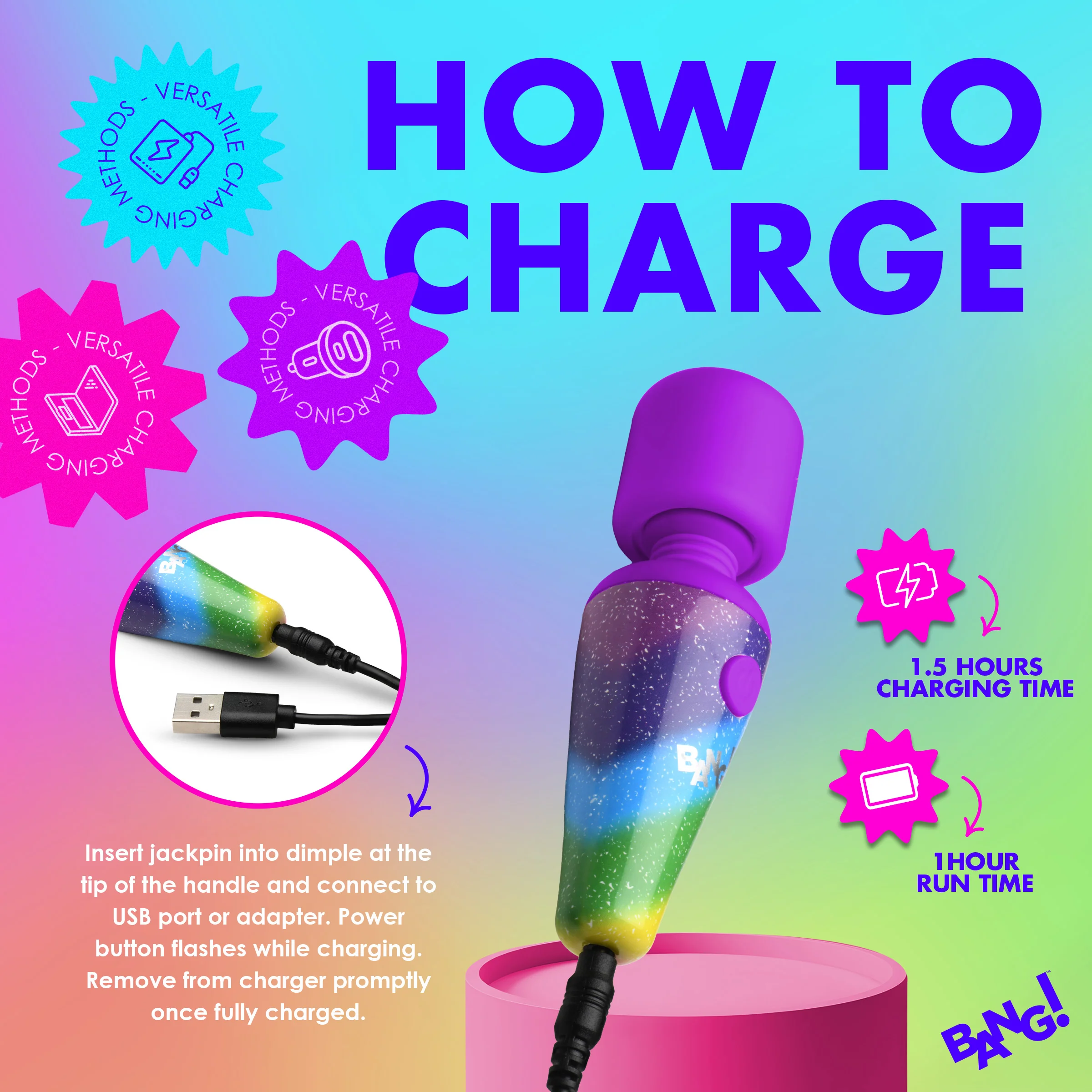 Rainbow Mini Silicone Wand - Image 6