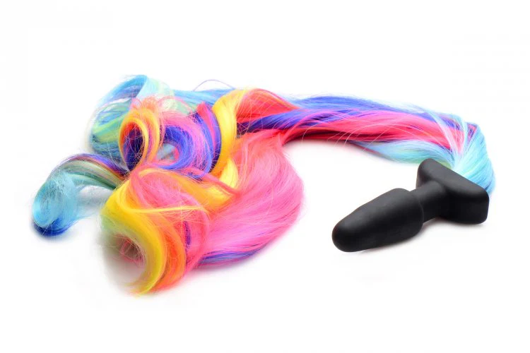 Rainbow Pony Tail Anal Plug - Image 5
