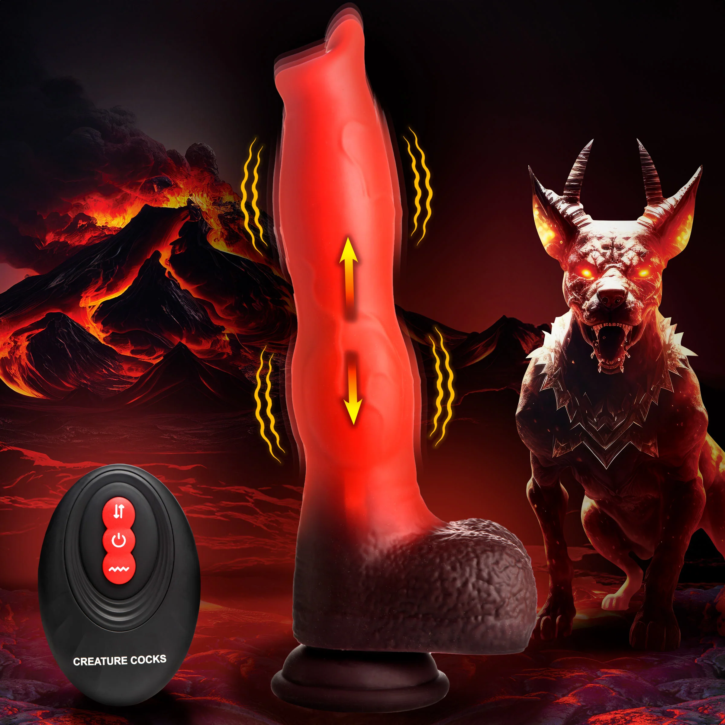 Ramming Hound Thrusting & Vibrating Silicone Dildo - Image 2