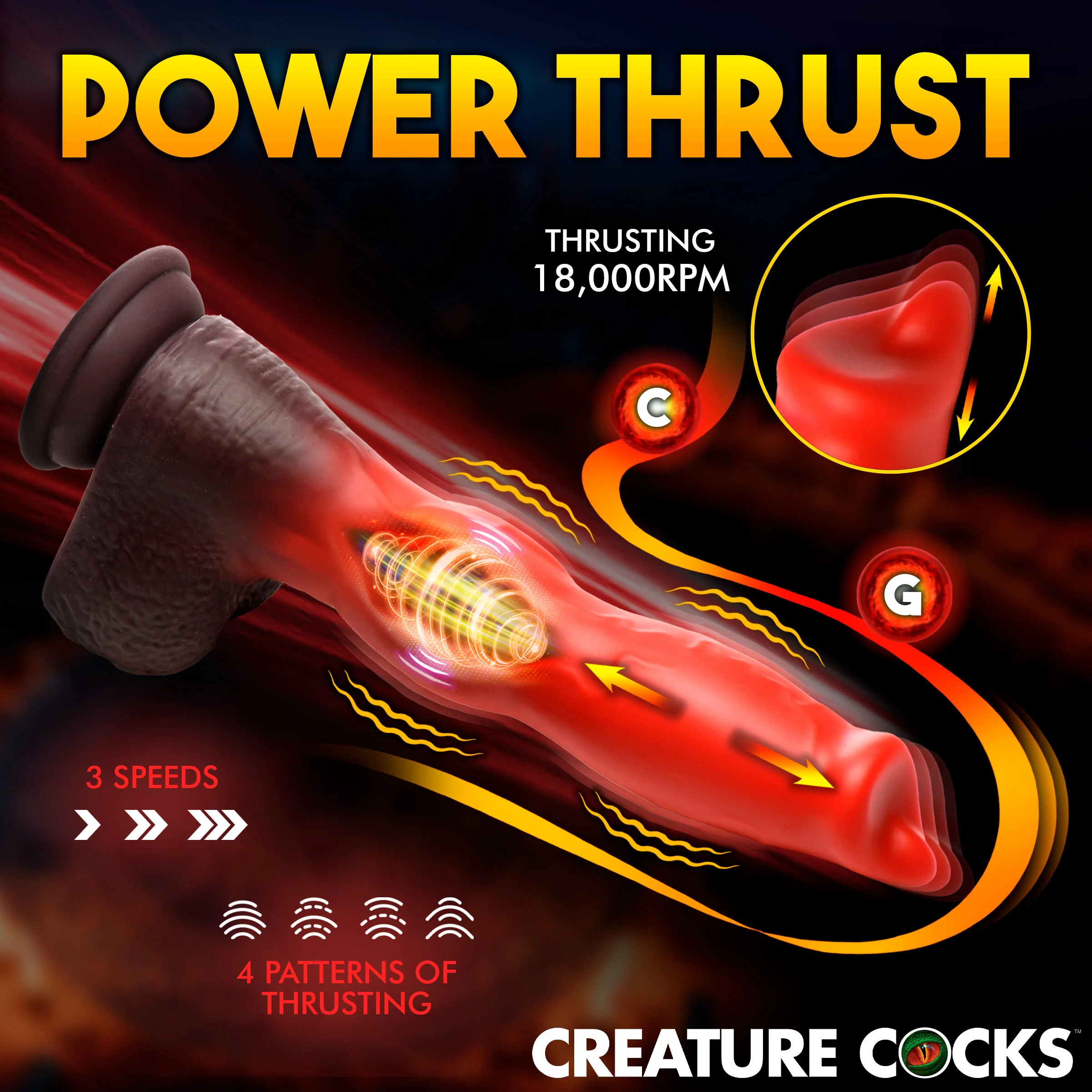 Ramming Hound Thrusting & Vibrating Silicone Dildo - Image 5