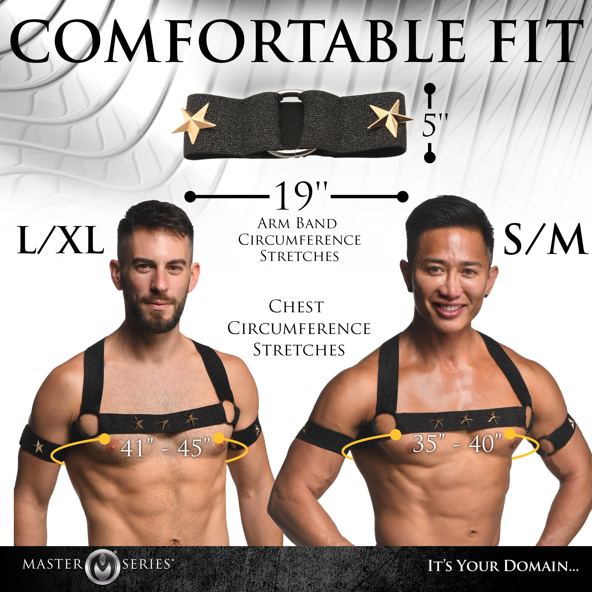 Rave Harness Elastic Chest Harness with Arm Bands - Image 8