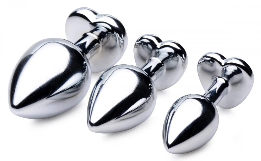 Red Heart Gem Anal Plug Set - Image 3