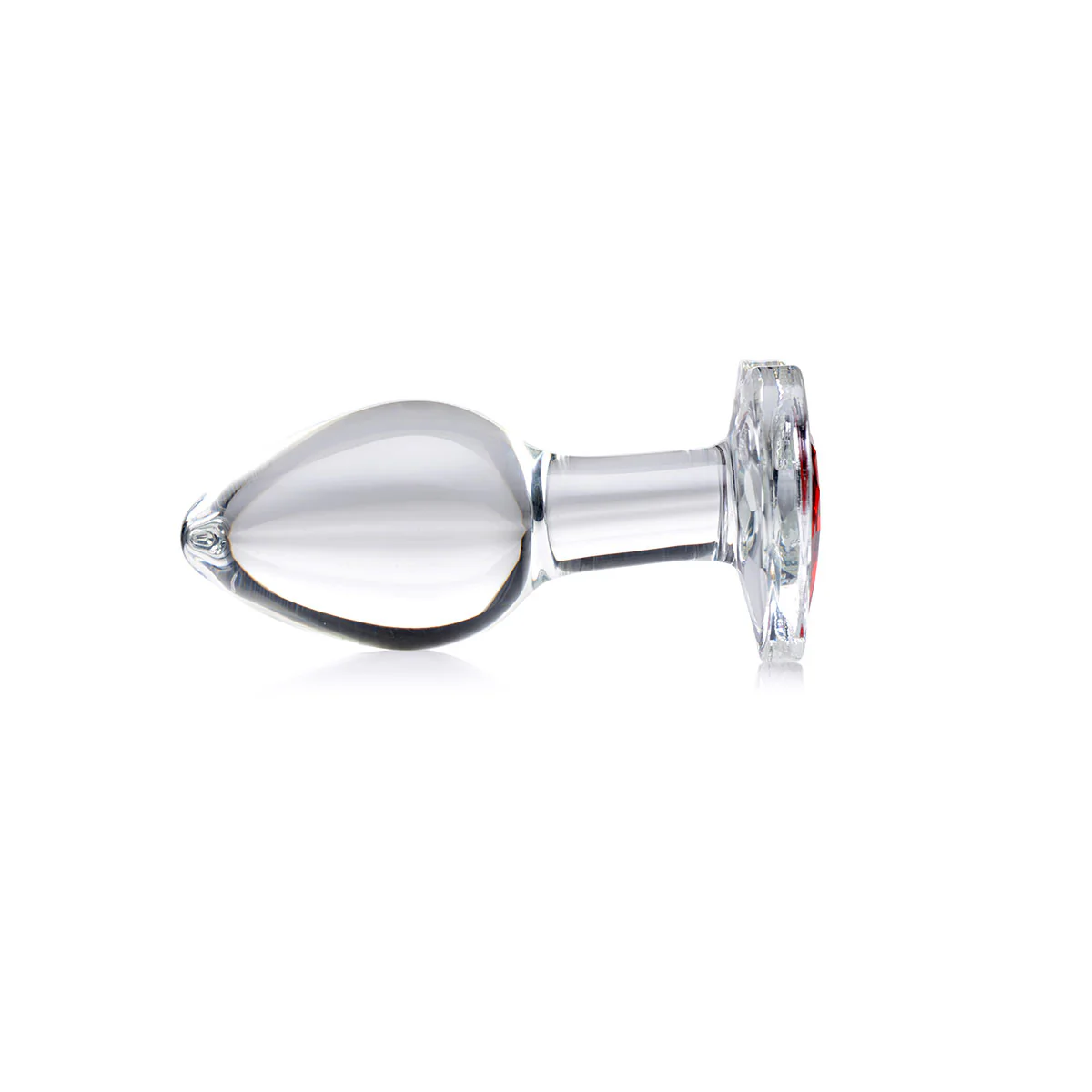Red Heart Gem Glass Anal Plug - Image 2