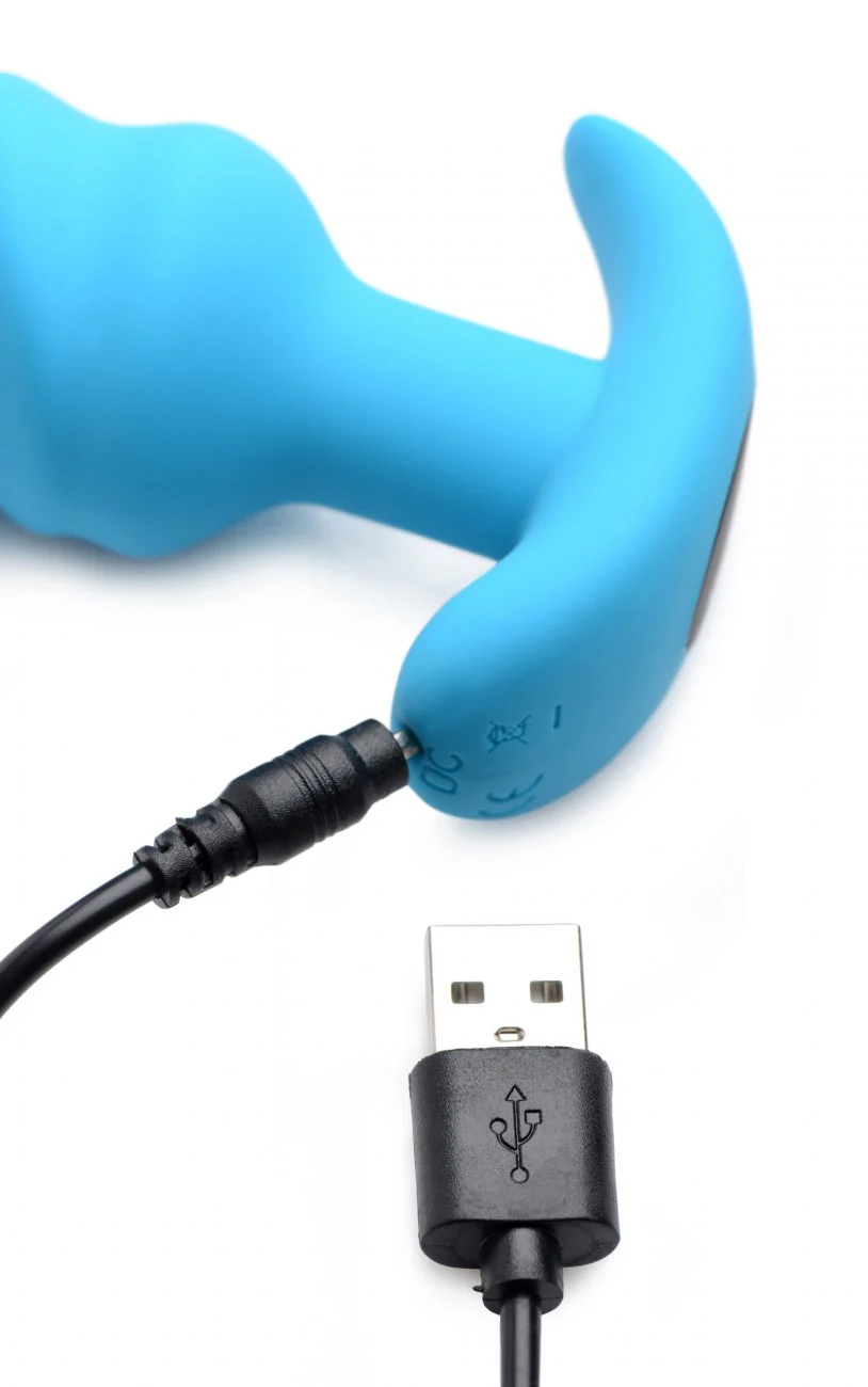 Remote Control 21X Vibrating Silicone Swirl Butt Plug - Image 8