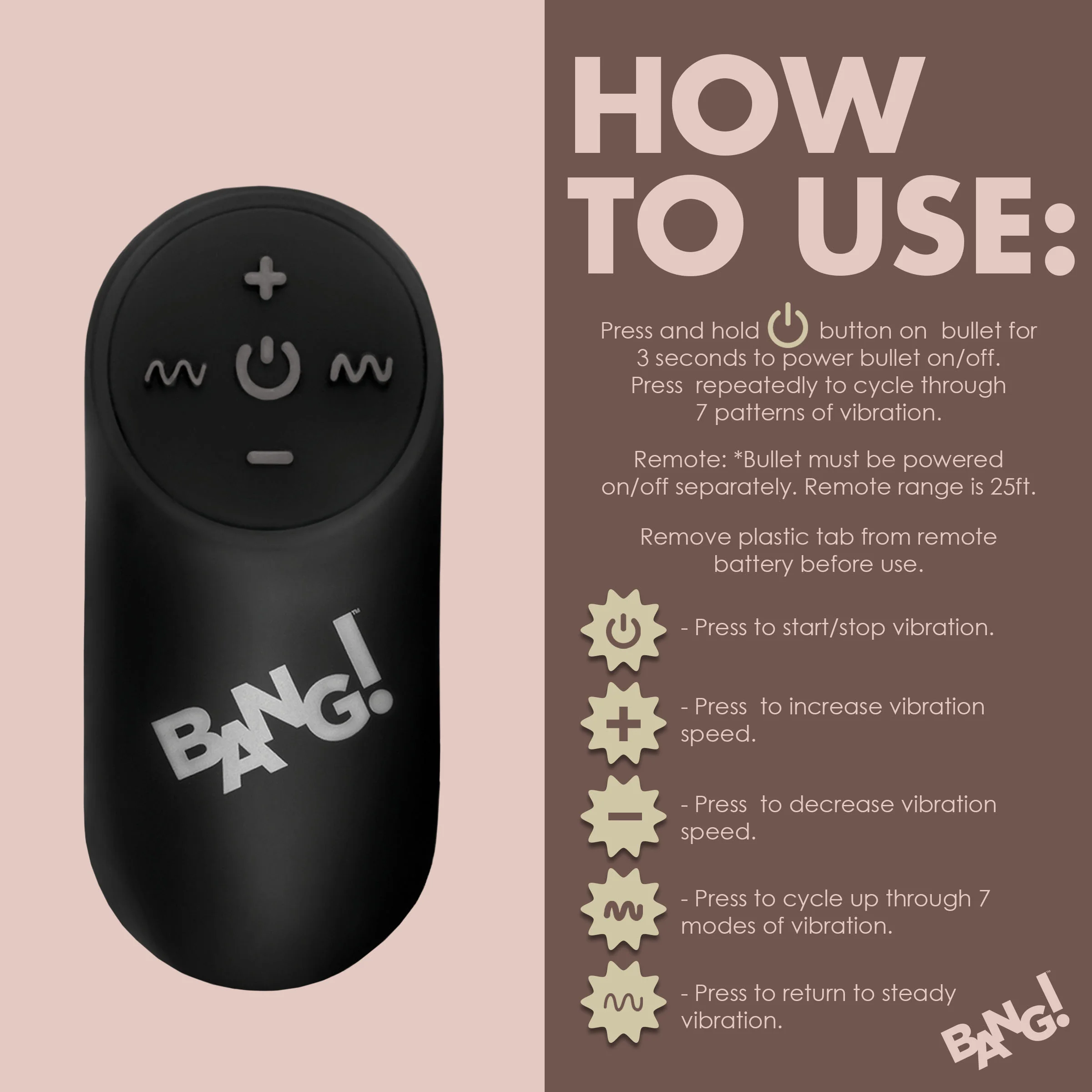 Remote Control 28X Vibrating Cock Ring and Bullet - Image 7