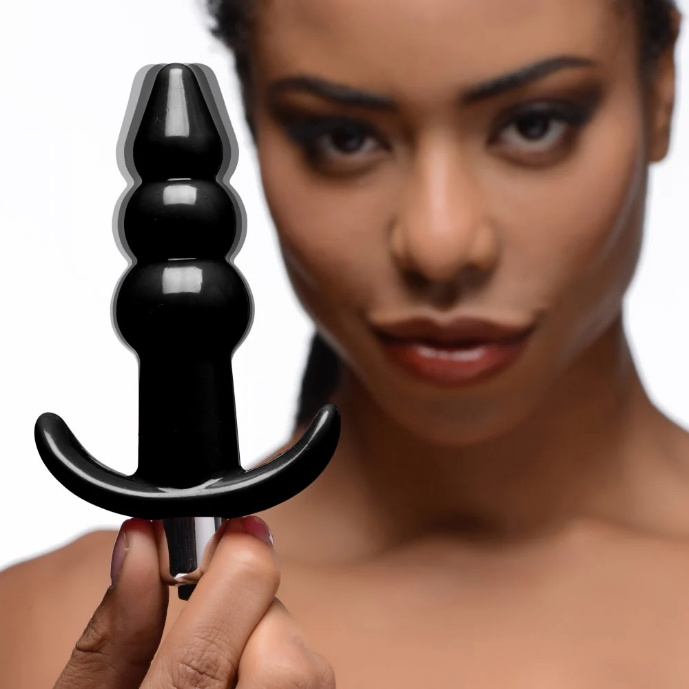 Ribbed Vibrating Butt Plug - Image 2