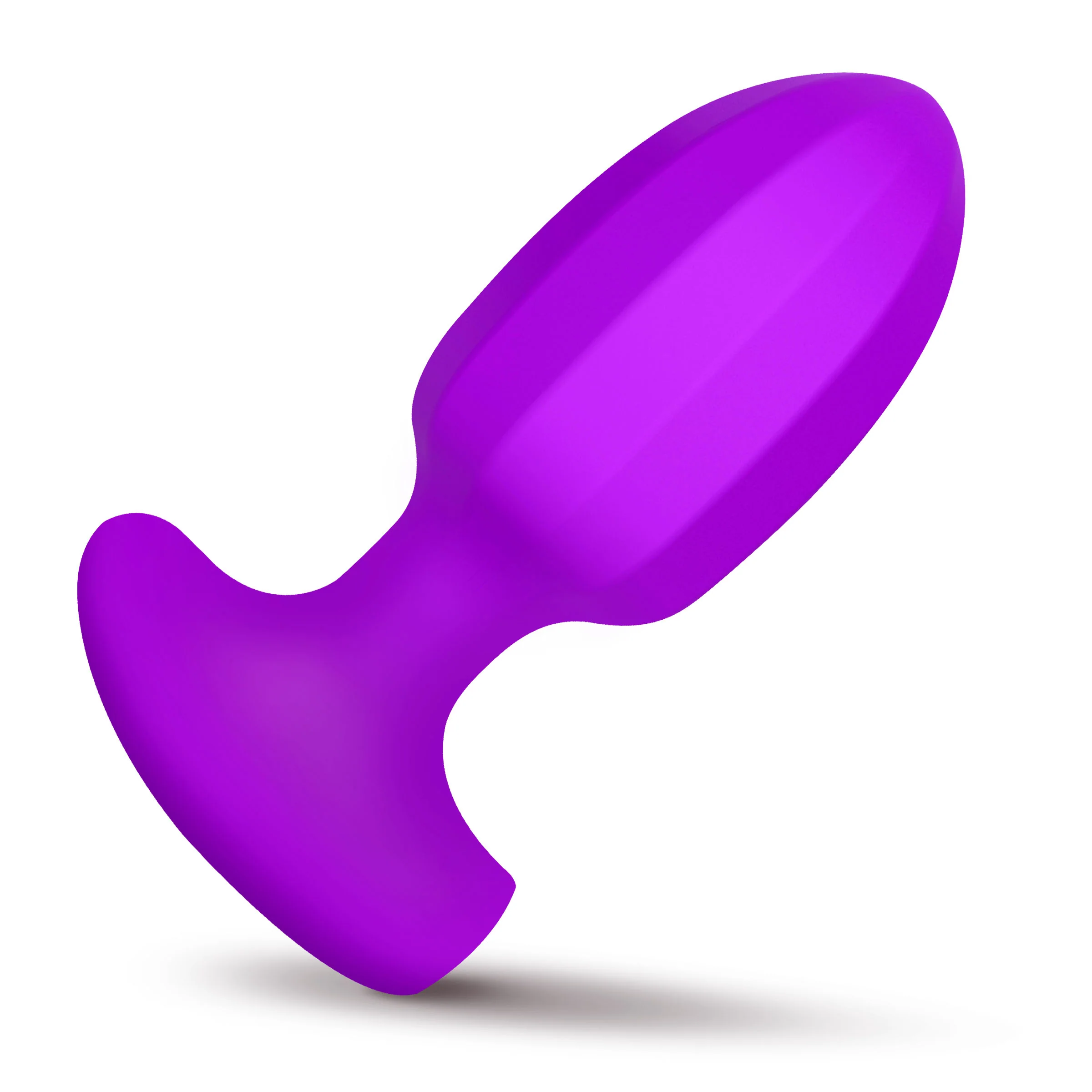 Ribbed Vibrating Silicone Butt Plug - Image 6