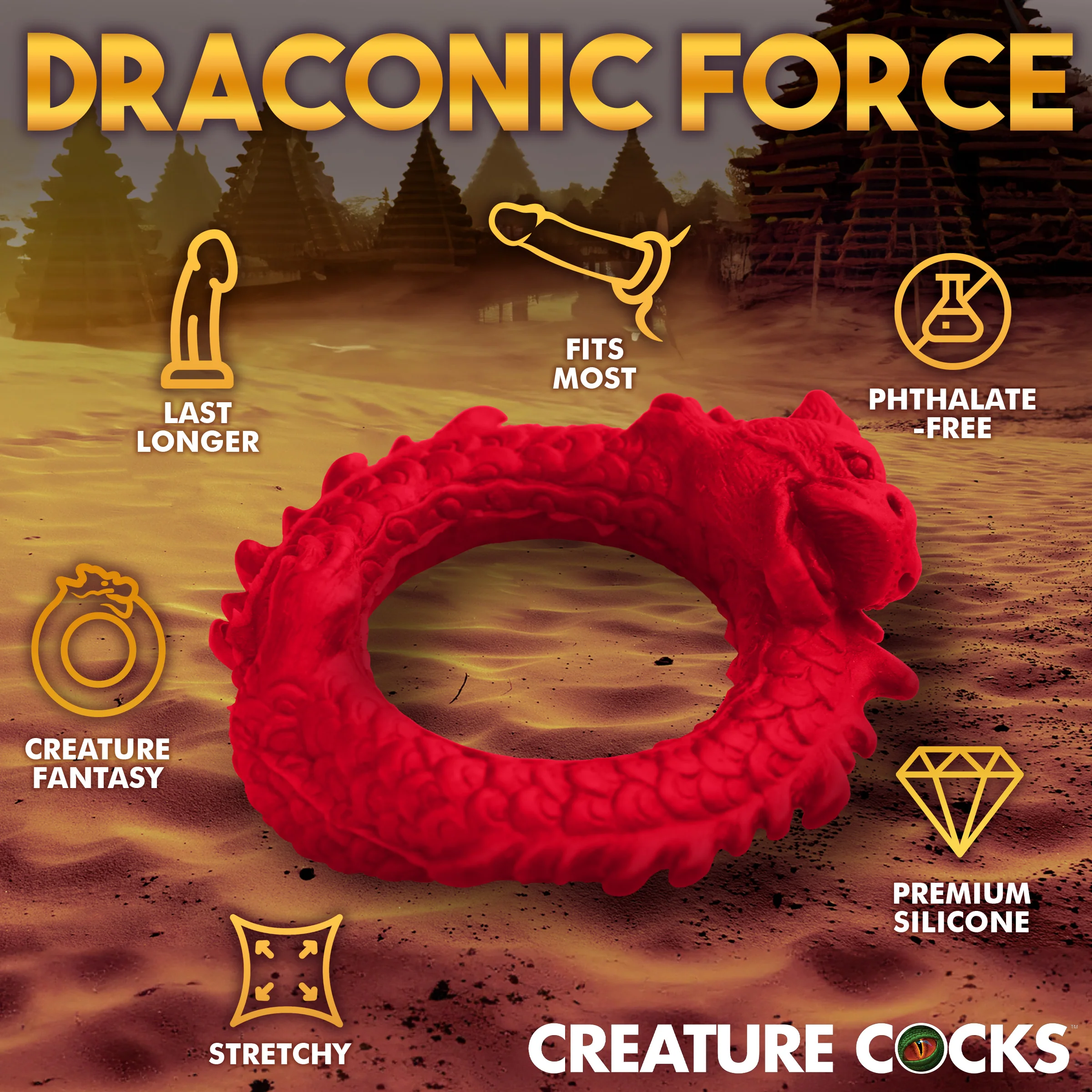 Rise of the Dragon Silicone Cock Ring - Image 5