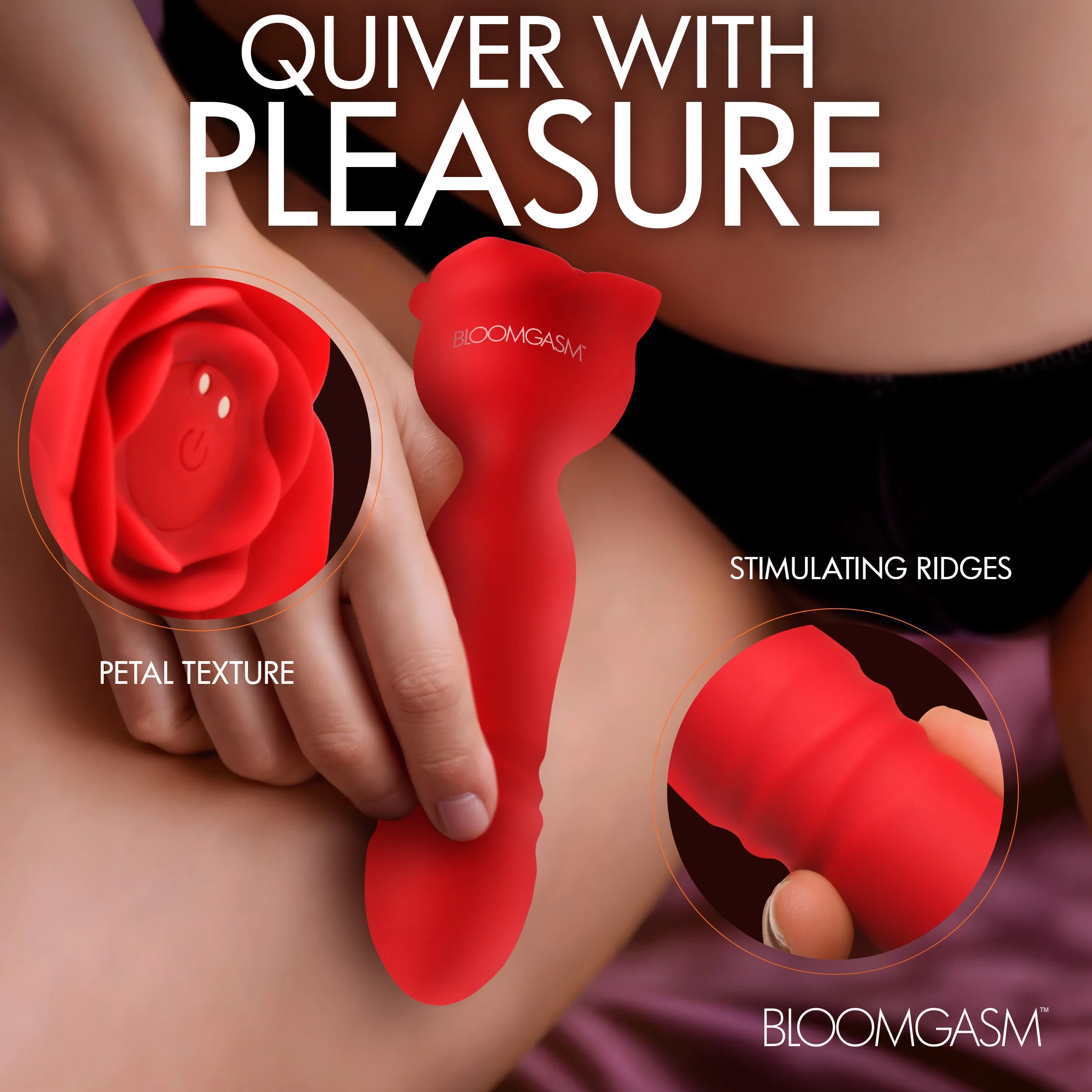 Rose Delight Silicone Thrusting Vibrator - Image 3