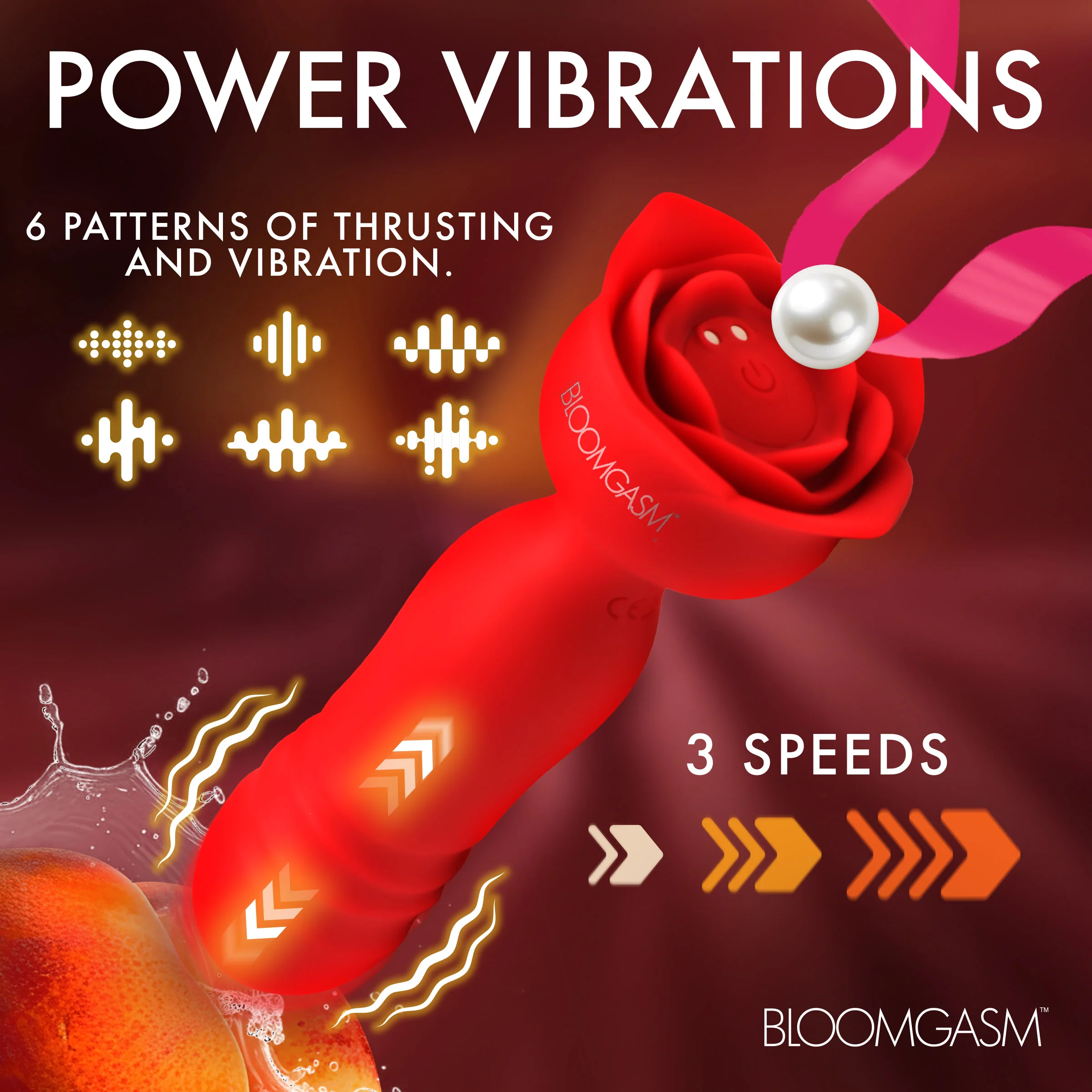 Rose Delight Silicone Thrusting Vibrator - Image 5