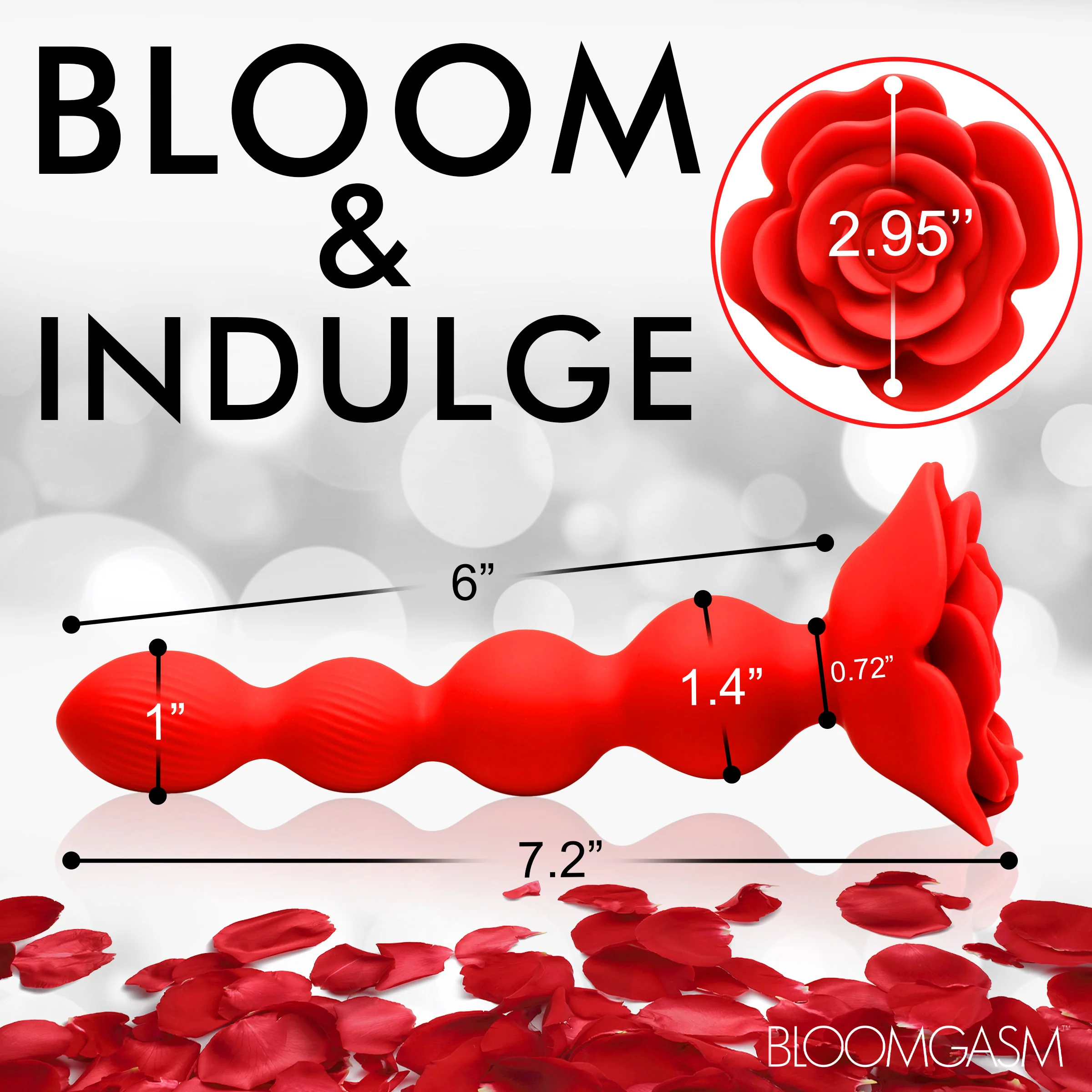 Rose Twirl 10X Vibrating and Rotating Silicone Anal Beads - Image 4