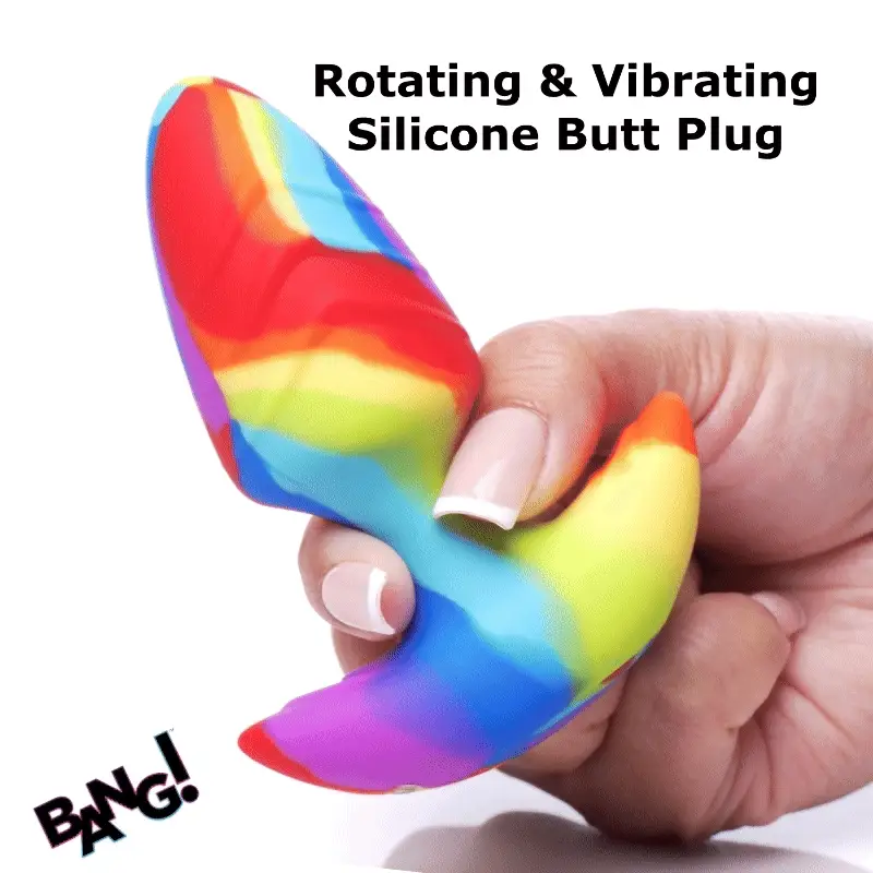 Rotating and Vibrating Silicone Butt Plug - Image 2