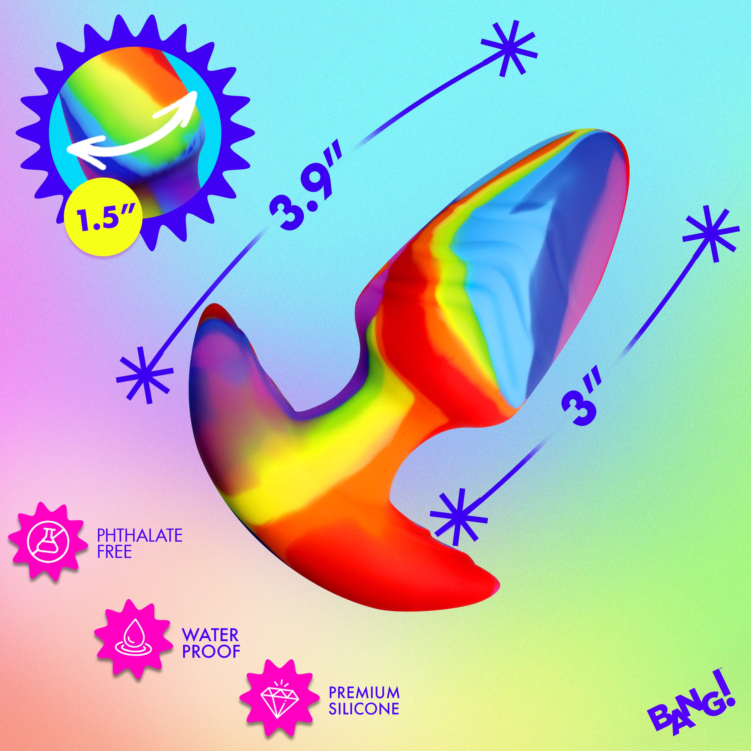 Rotating and Vibrating Silicone Butt Plug - Image 5