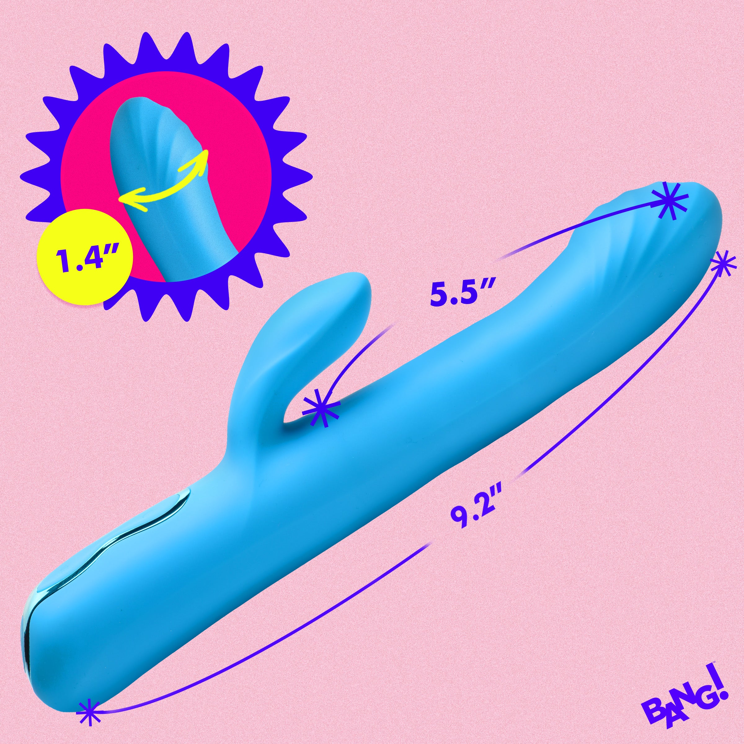 Rotating Beaded Silicone Rabbit Vibrator - Image 6