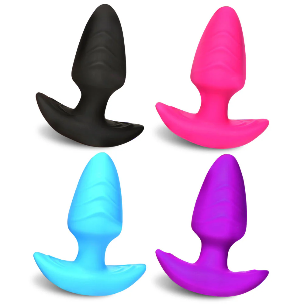 Rotating & Vibrating Silicone Butt Plug w/ Remote - Image 2