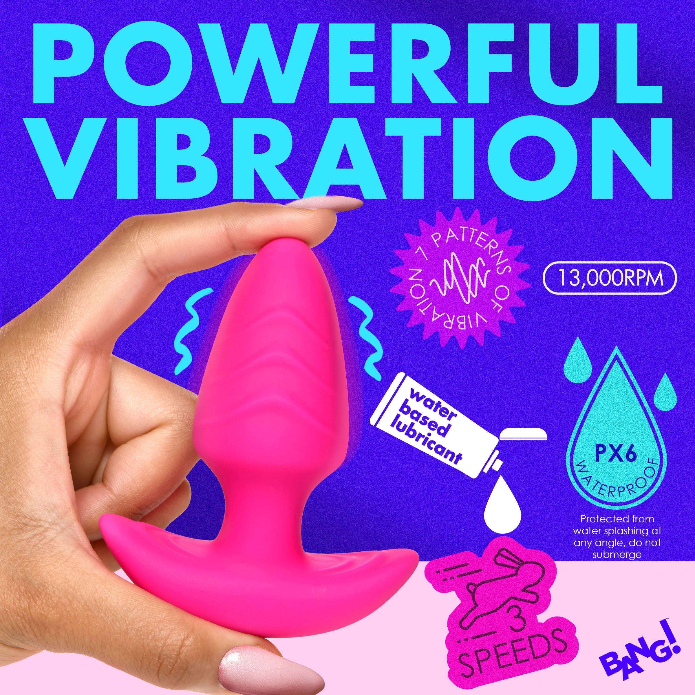 Rotating & Vibrating Silicone Butt Plug w/ Remote - Image 5