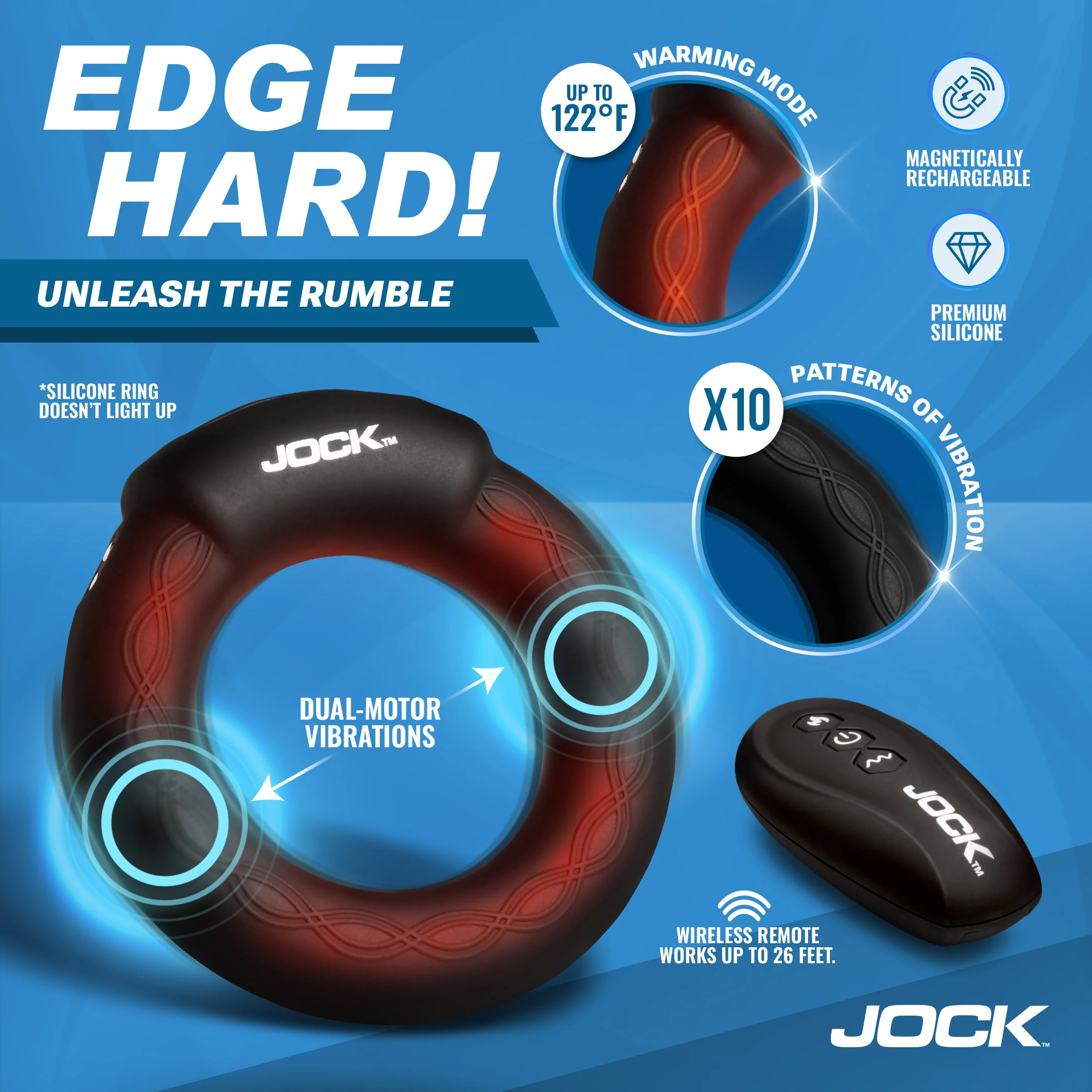 Rumbler Vibrating & Warming C-Ring - Image 3