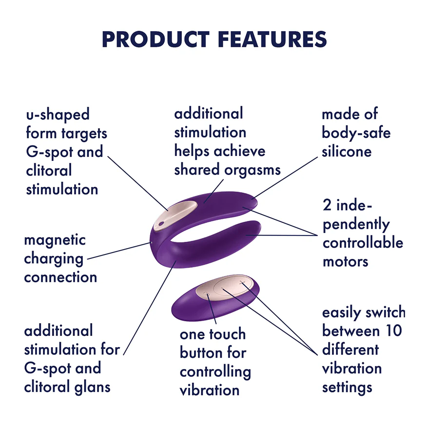 Satisfyer Double Plus Remote Partner Vibrator - Image 2
