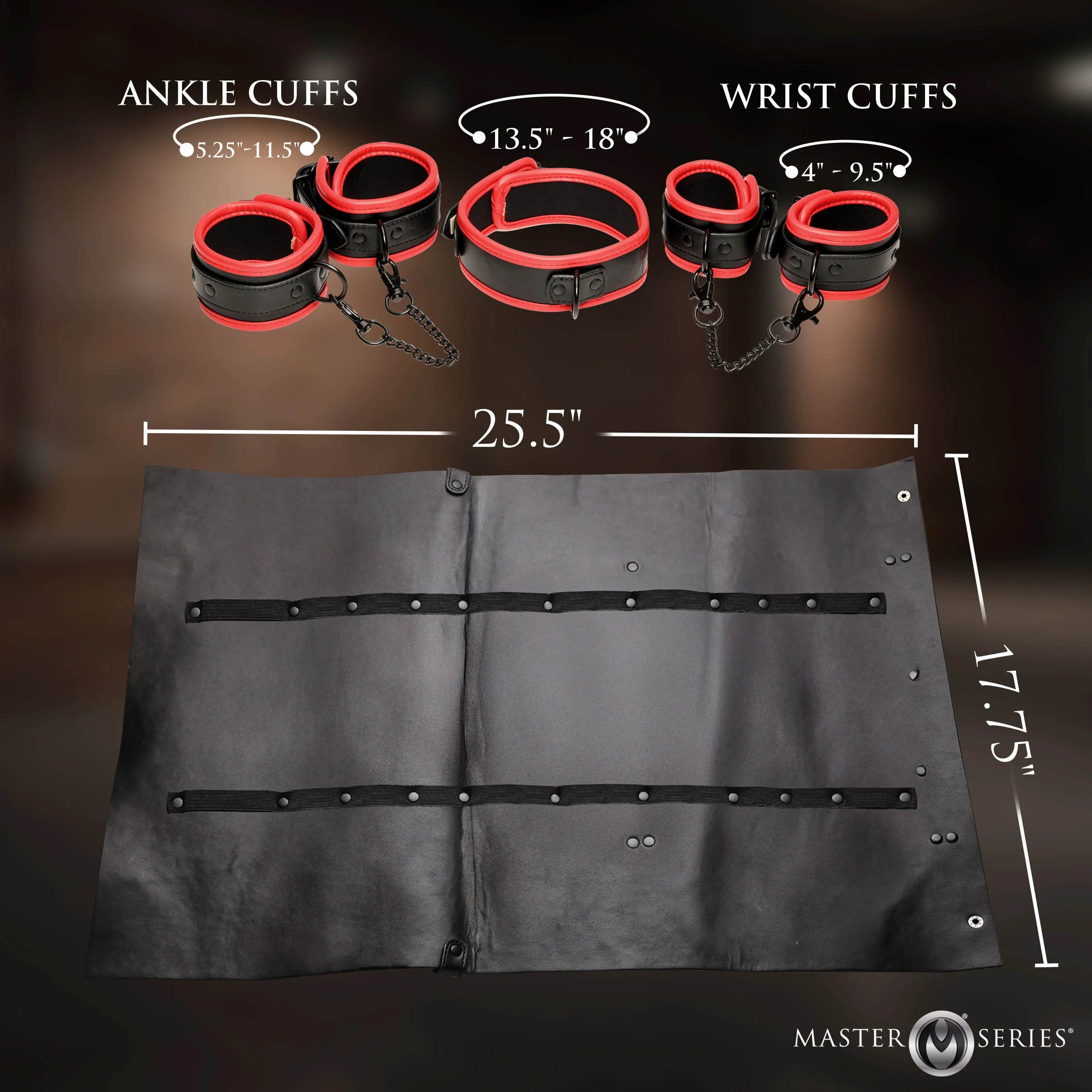 Scarlet Seduction Leather Bondage Travel Set - Image 5