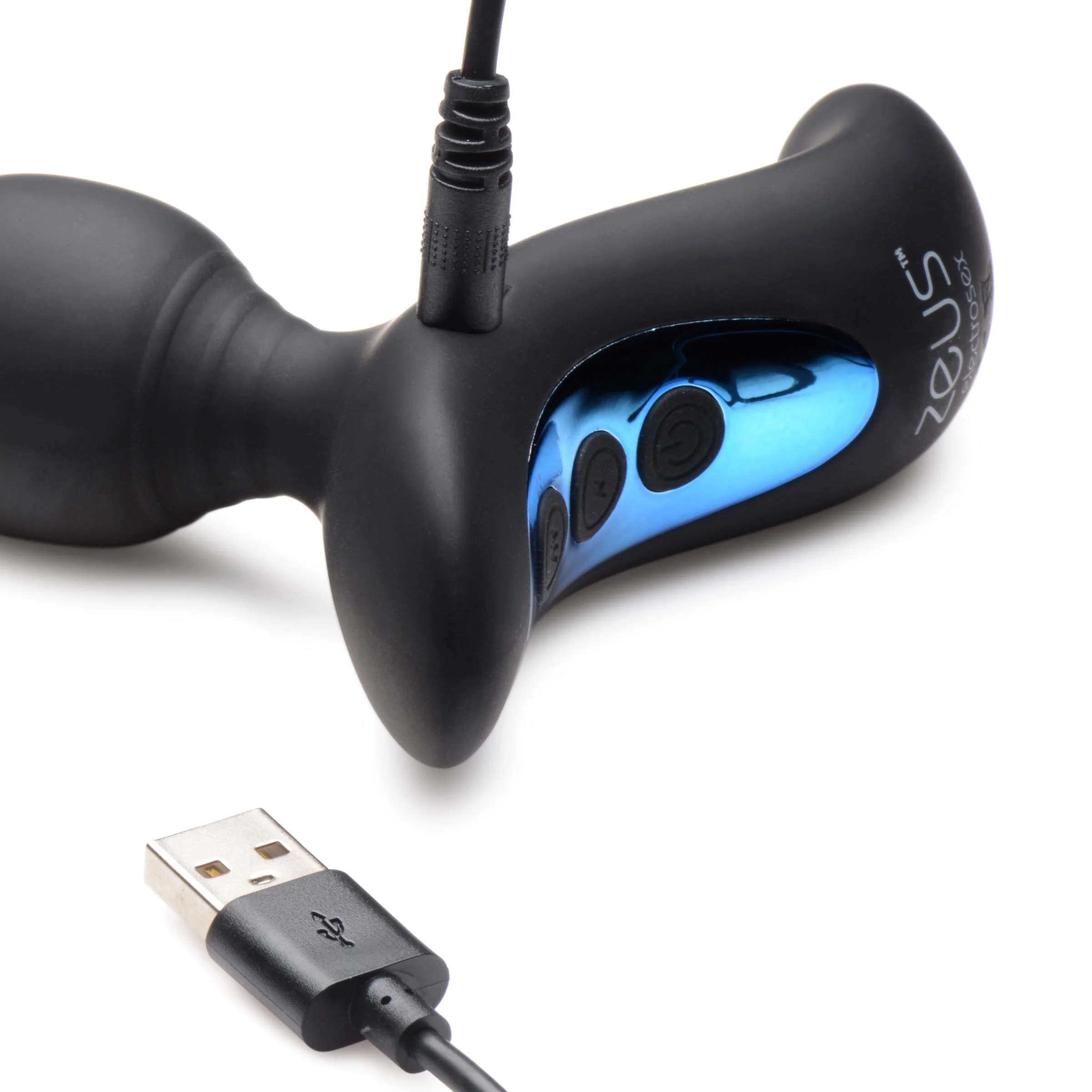 Shock-Beads 80X Vibrating & E-stim Silicone Anal Beads with Remote - Image 3