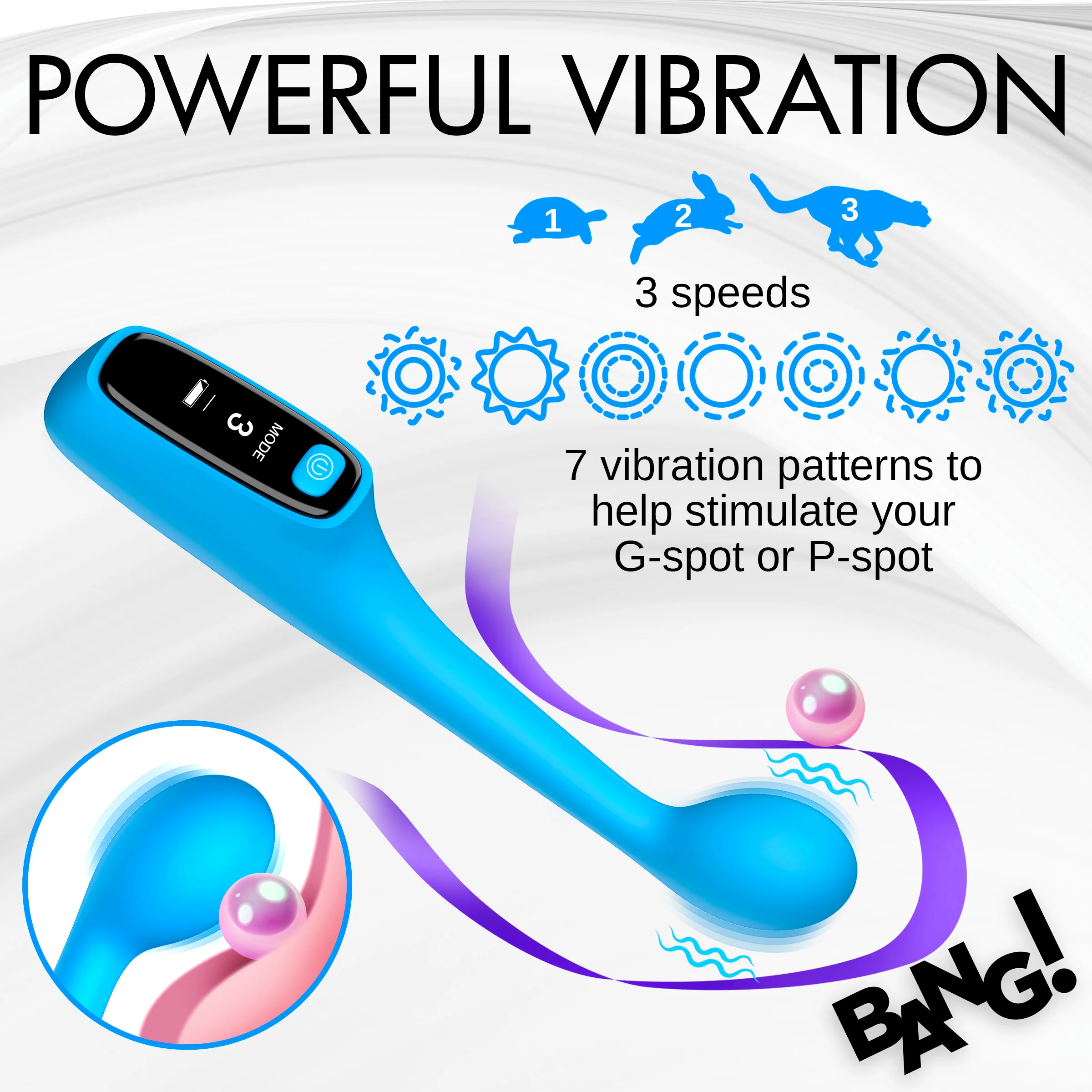 Silicone G-spot Vibrator with Digital Display - Image 3