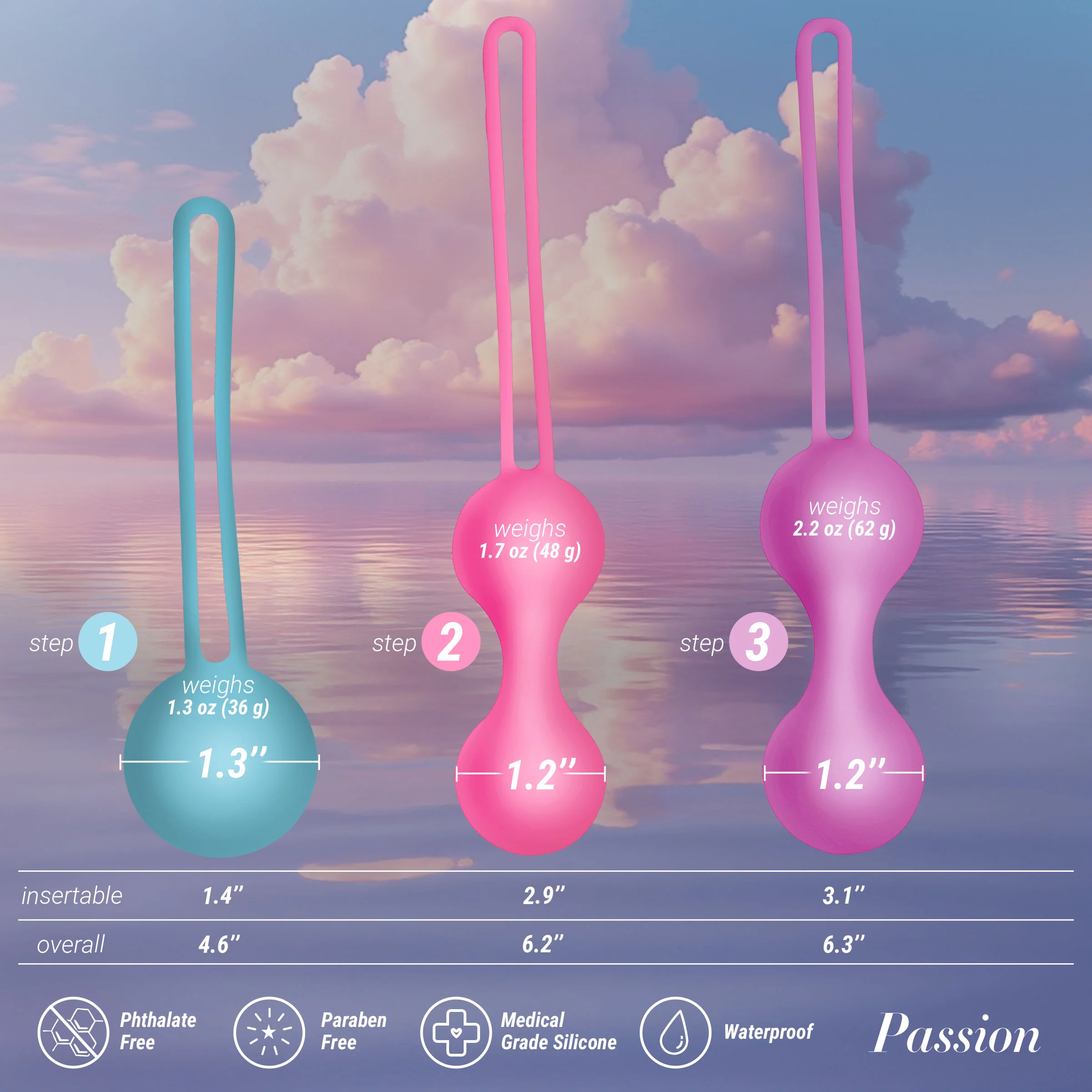 Silicone Weighted Kegel Ball Set - Image 4