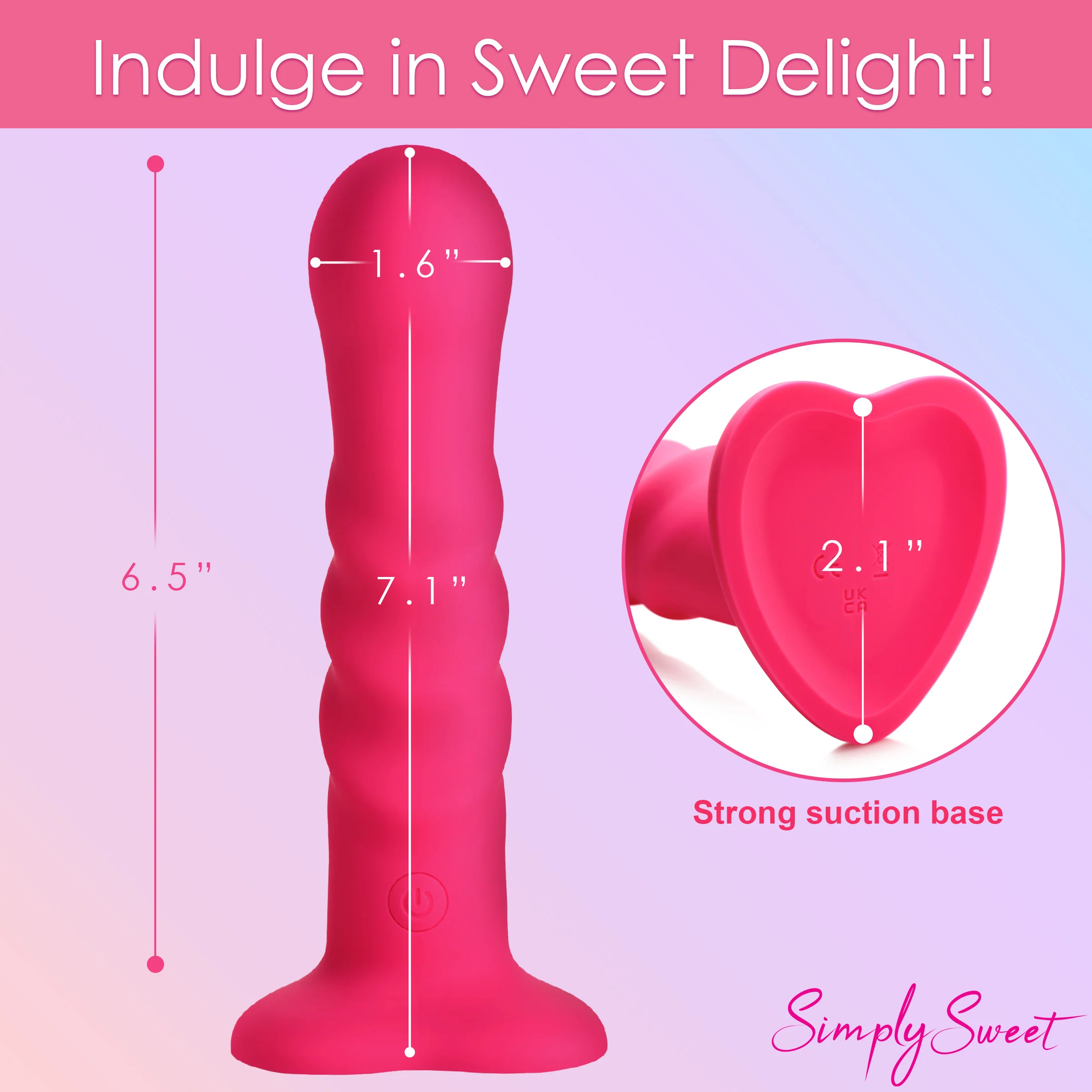 21X Vibrating Ribbed Silicone Dildo w/ Remote - Image 3